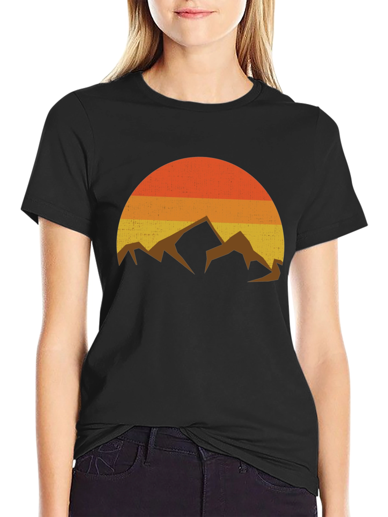 Retro Mountain Sunset Graphic Tee