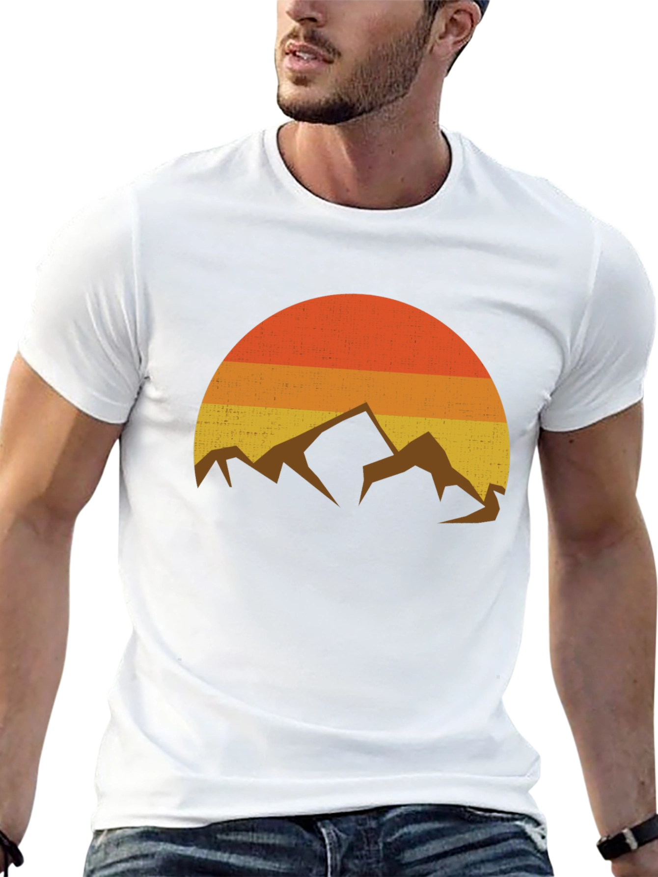 Retro Mountain Sunset Graphic Tee