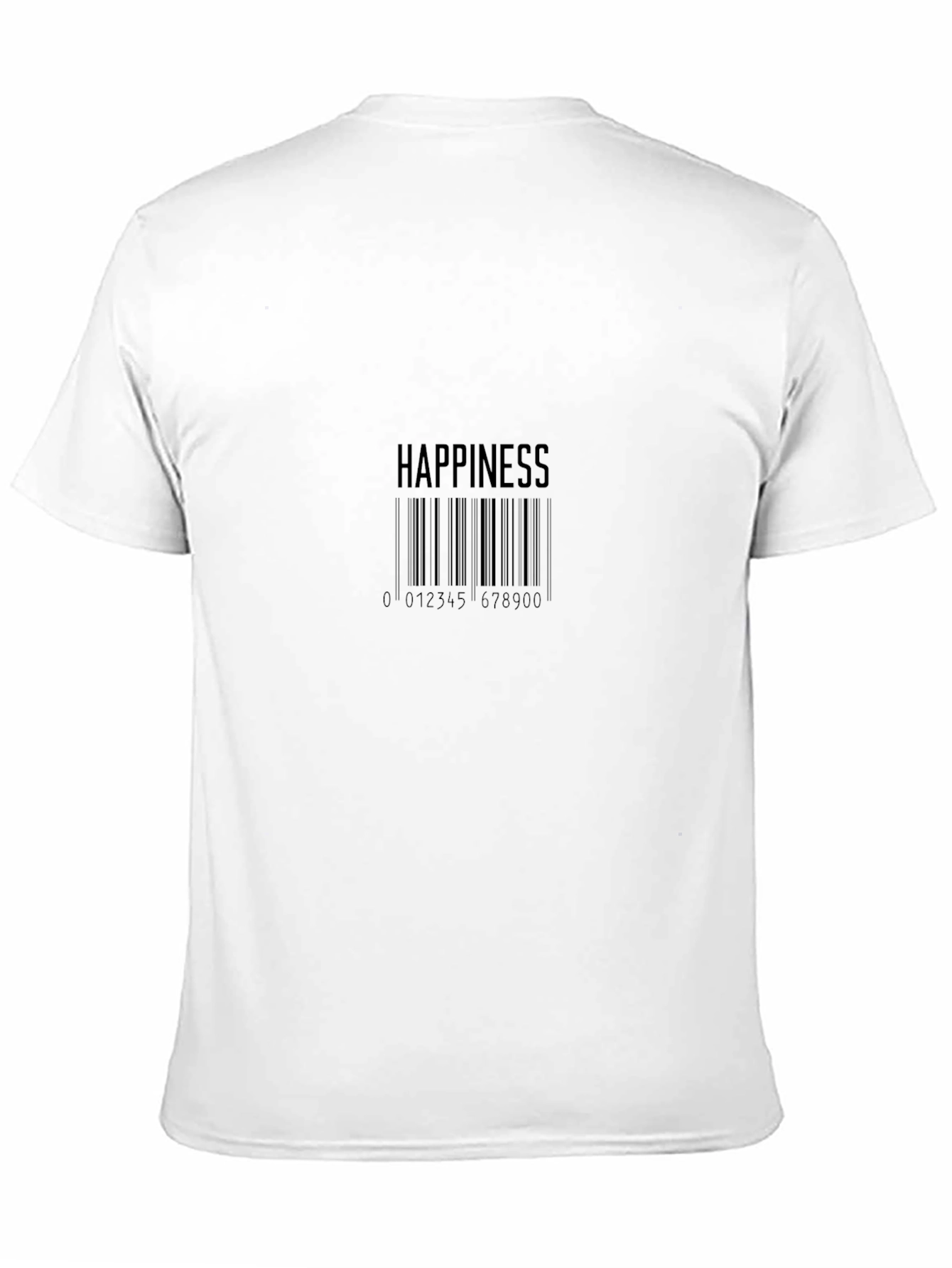 Happiness Barcode Graphic Tee - Classic Black T-Shirt