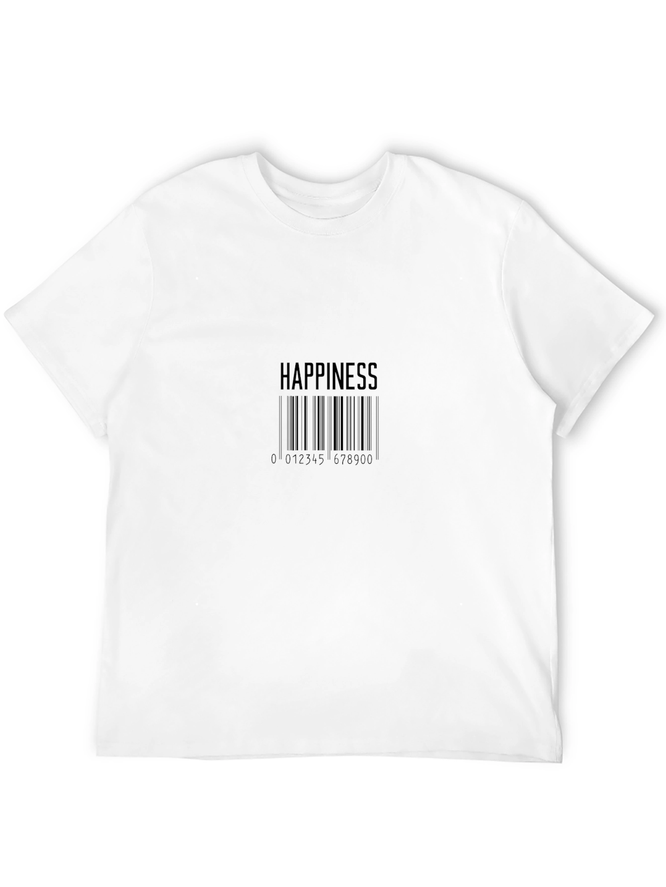 Happiness Barcode Graphic Tee - Classic Black T-Shirt