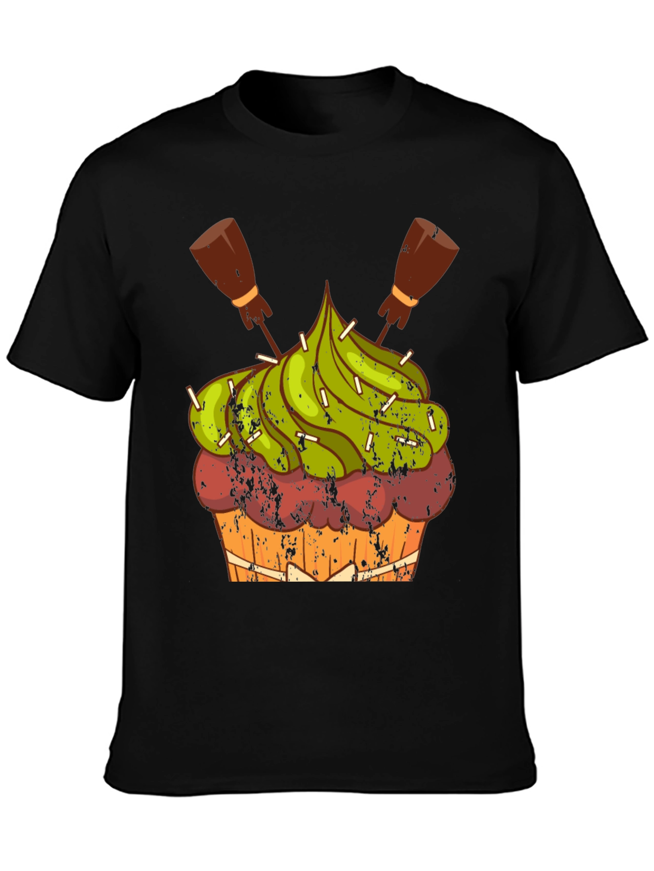 Cupcake Graphic Tee - Black