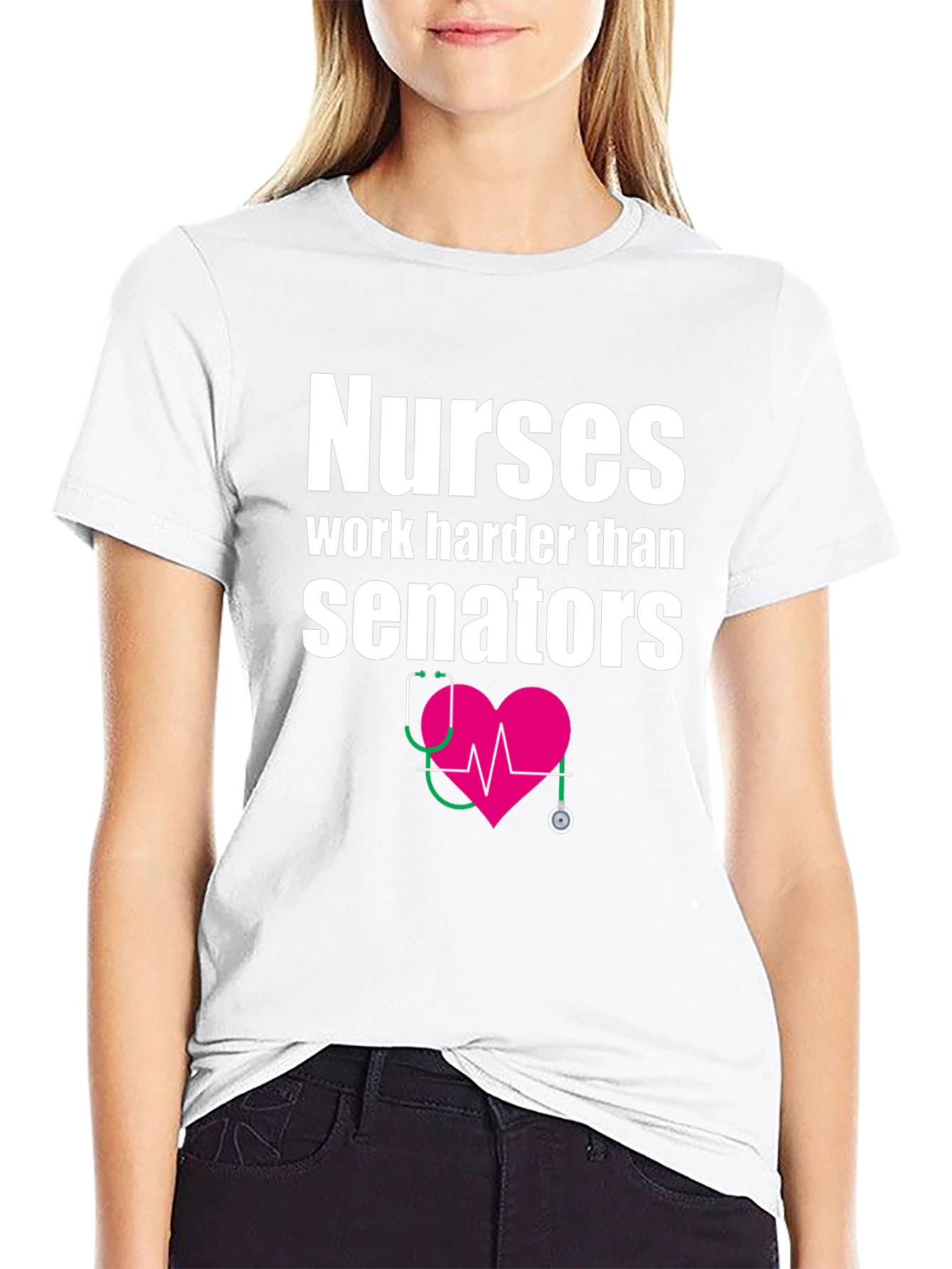 Nurses Work Harder Tee - Medical Hero T-Shirt