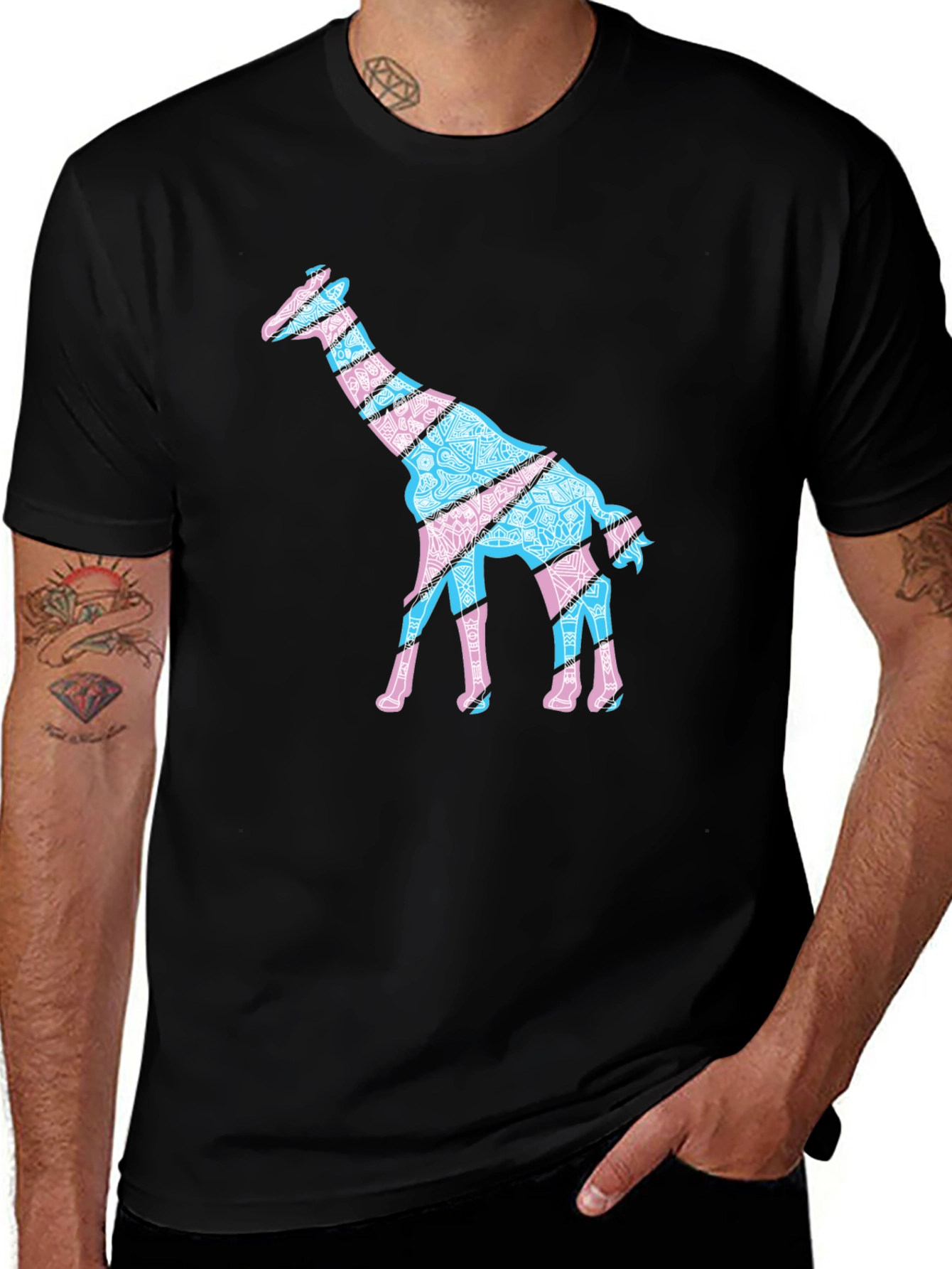 Giraffe Graphic Tee - Trendy Animal T-Shirt