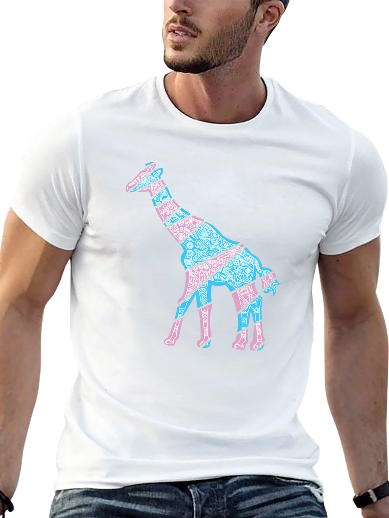 Giraffe Graphic Tee - Trendy Animal T-Shirt