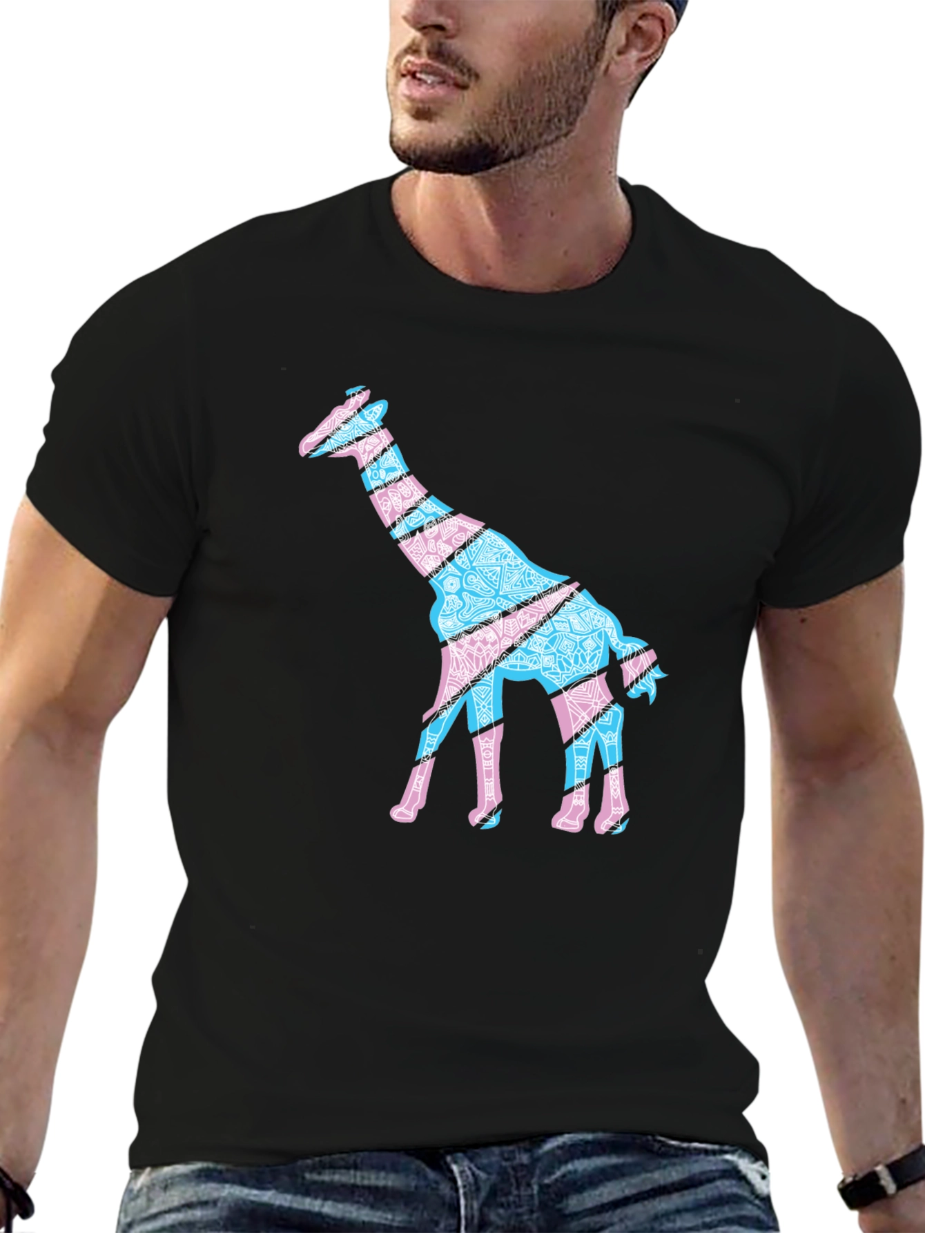 Giraffe Graphic Tee - Trendy Animal T-Shirt