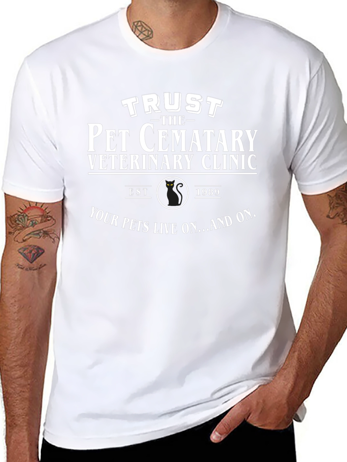 Trust the Pet Cemetary Veterinary Clinic Black T-Shirt