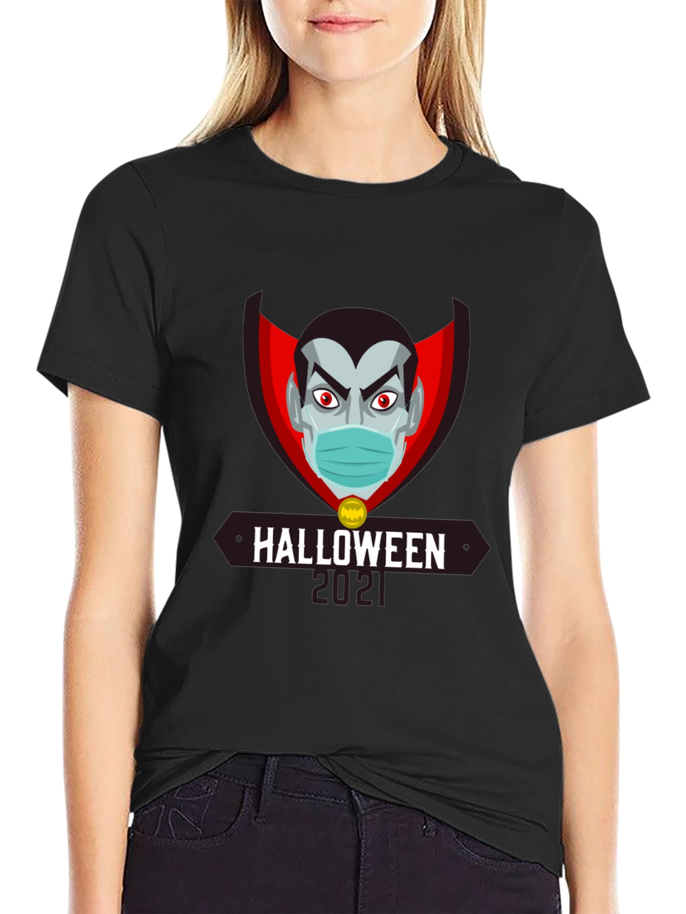 Halloween 2021 Vampire Mask T-Shirt