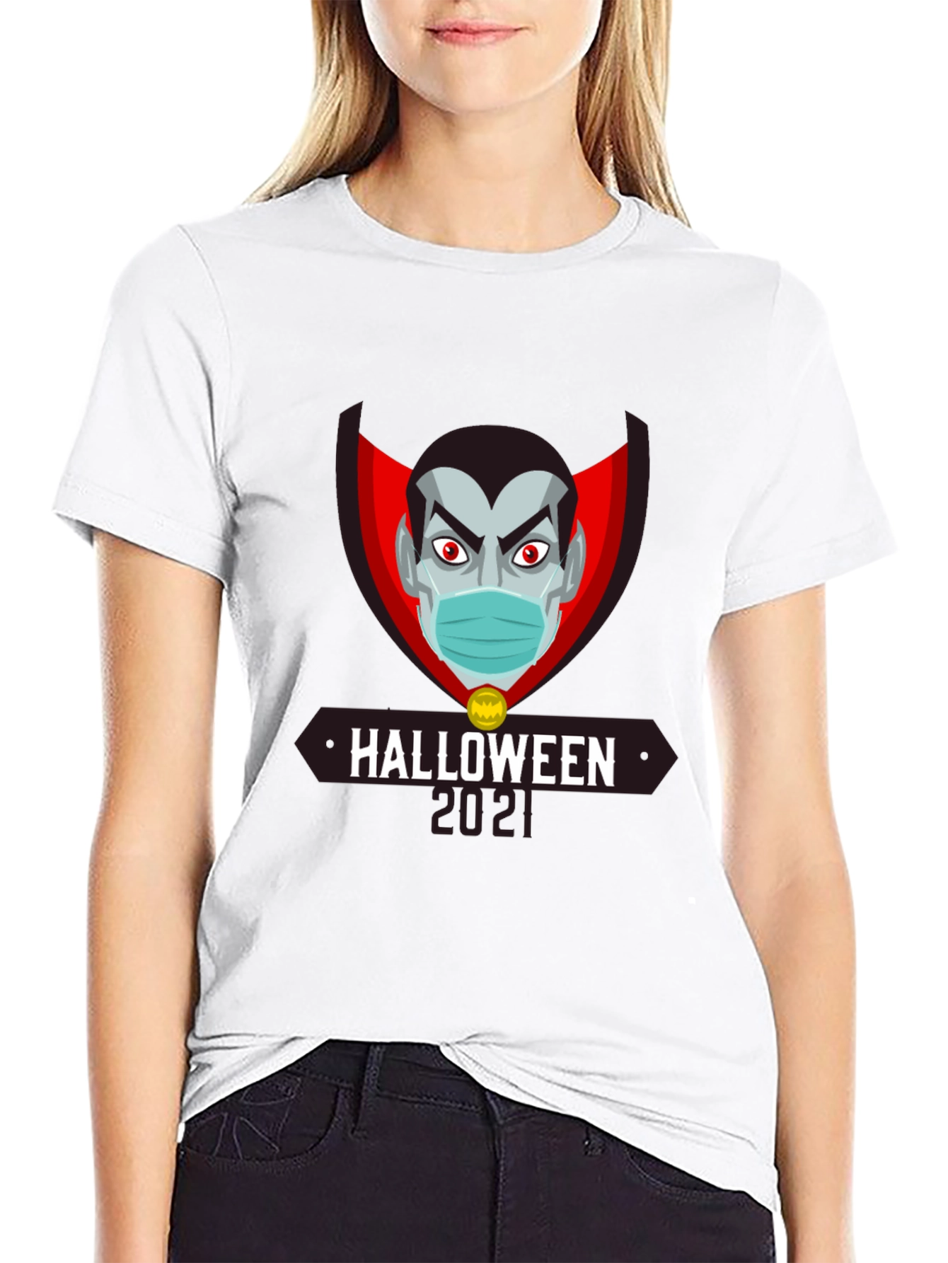Halloween 2021 Vampire Mask T-Shirt