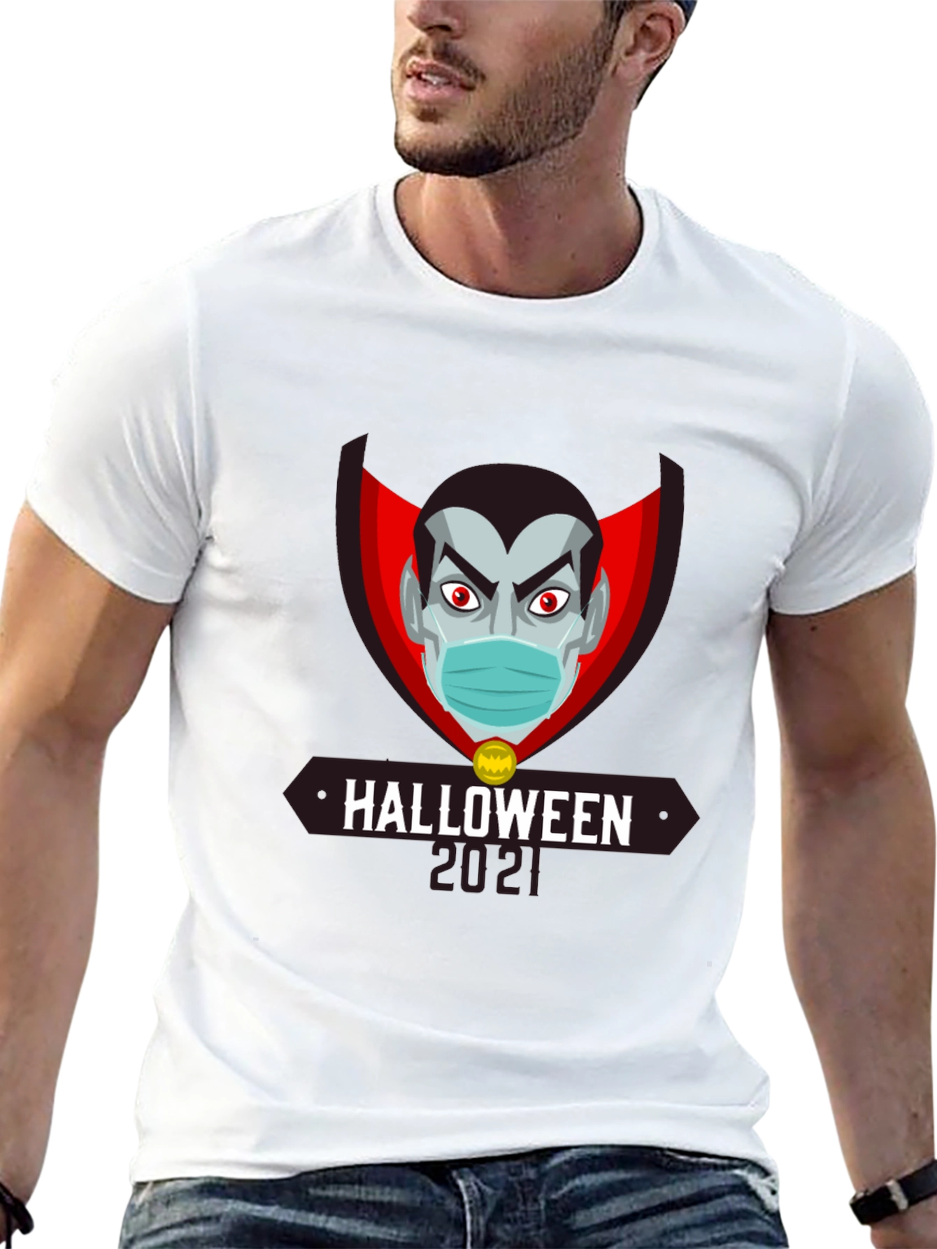 Halloween 2021 Vampire Mask T-Shirt
