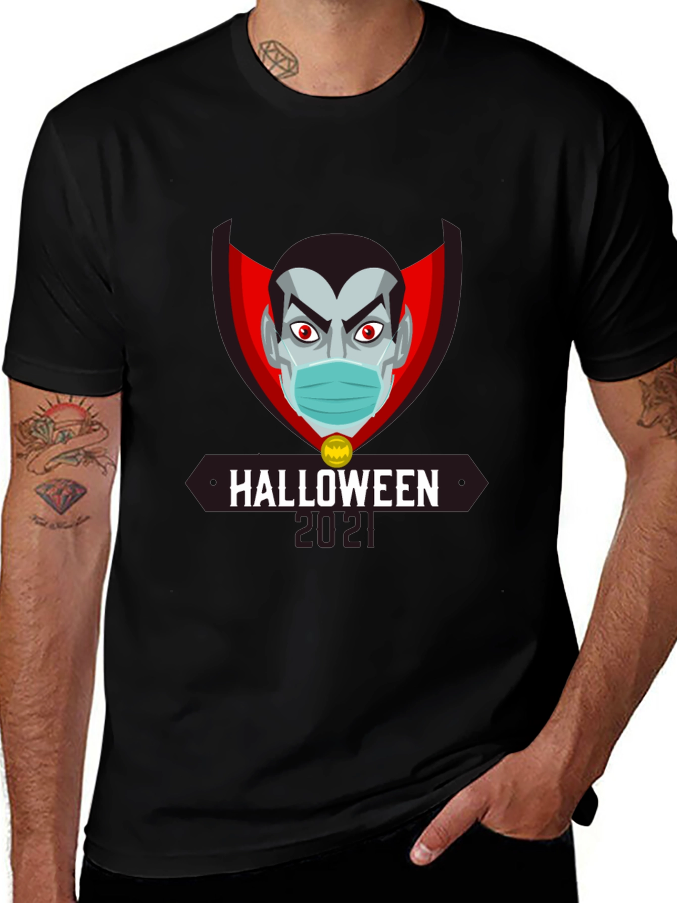 Halloween 2021 Vampire Mask T-Shirt