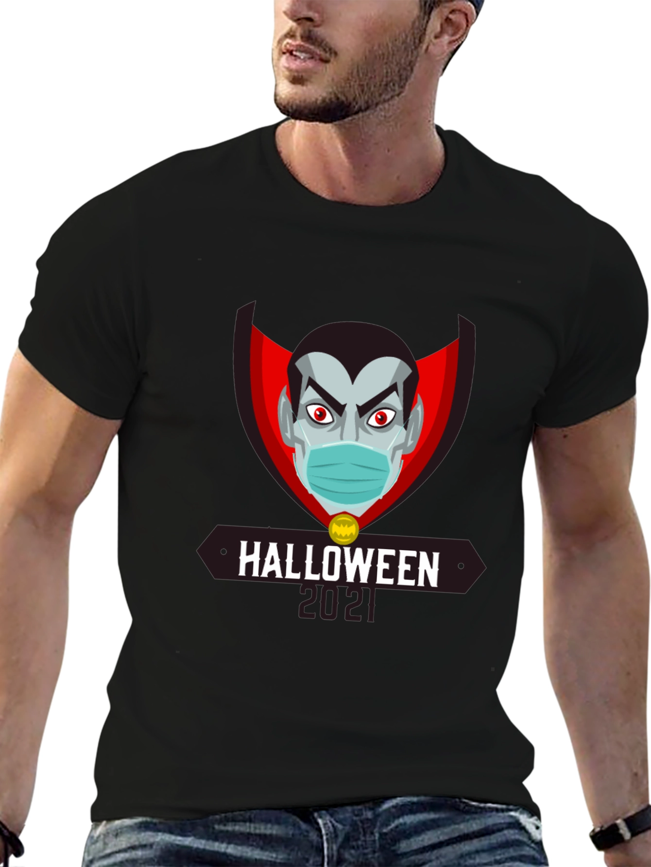 Halloween 2021 Vampire Mask T-Shirt