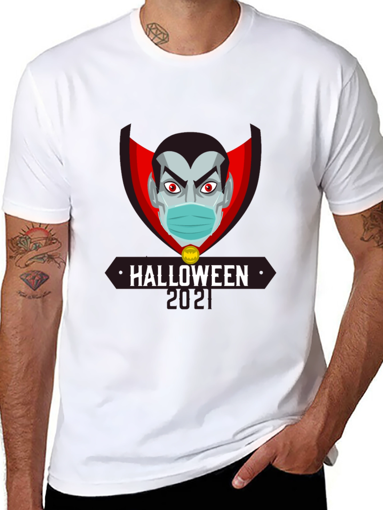 Halloween 2021 Vampire Mask T-Shirt