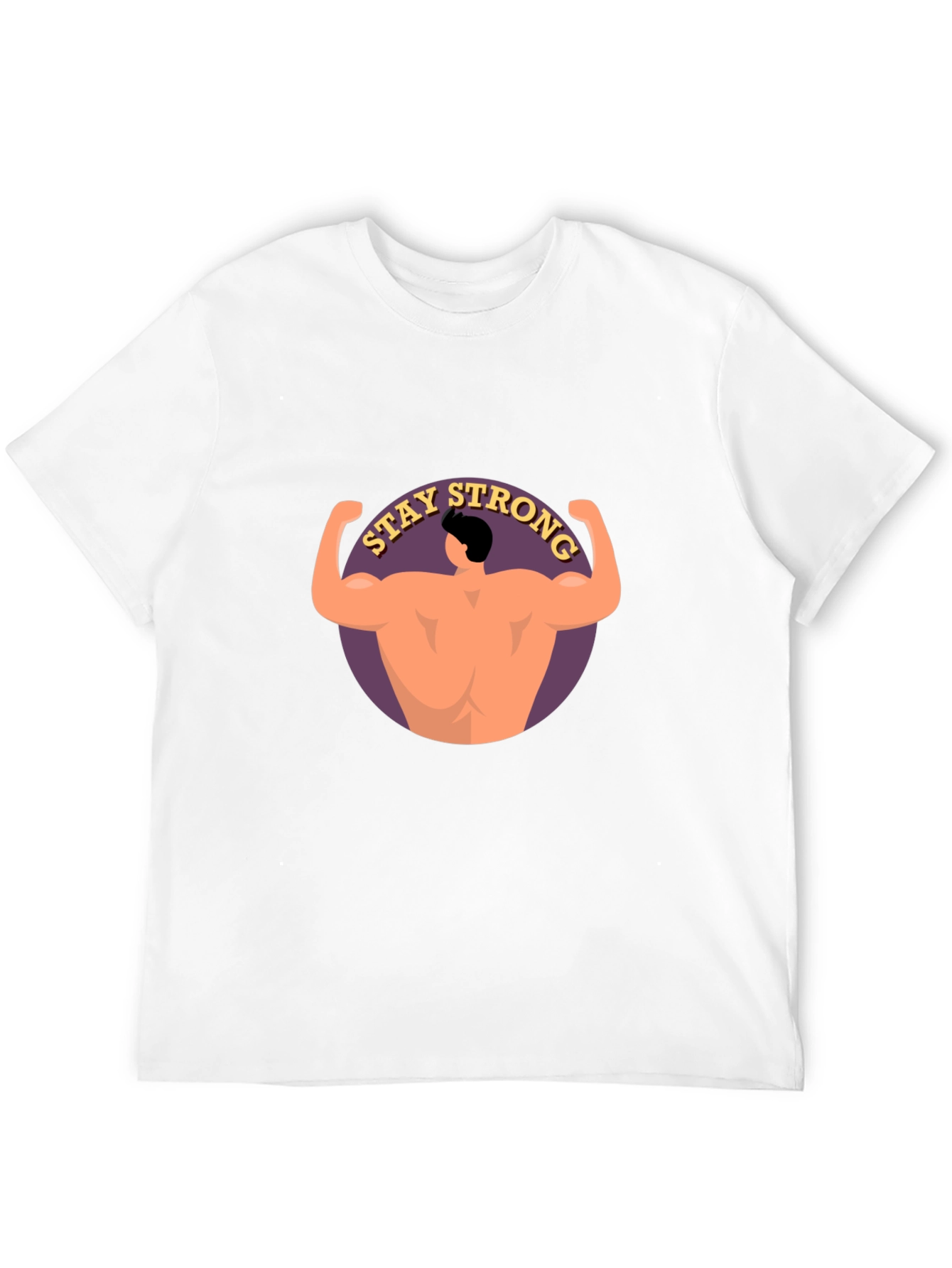 Stay Strong Graphic Print Black T-Shirt
