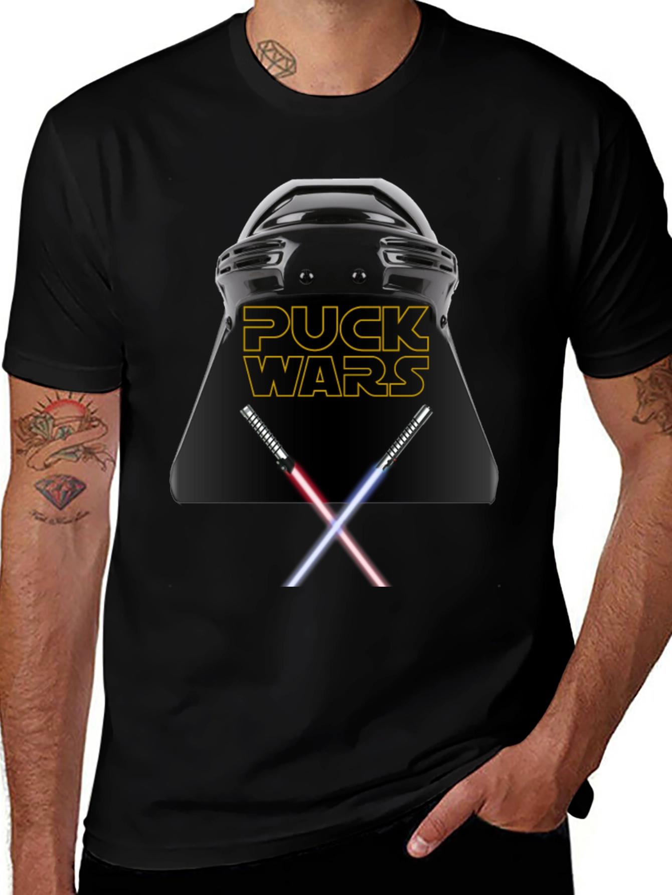 Puck Wars Graphic Tee - Black
