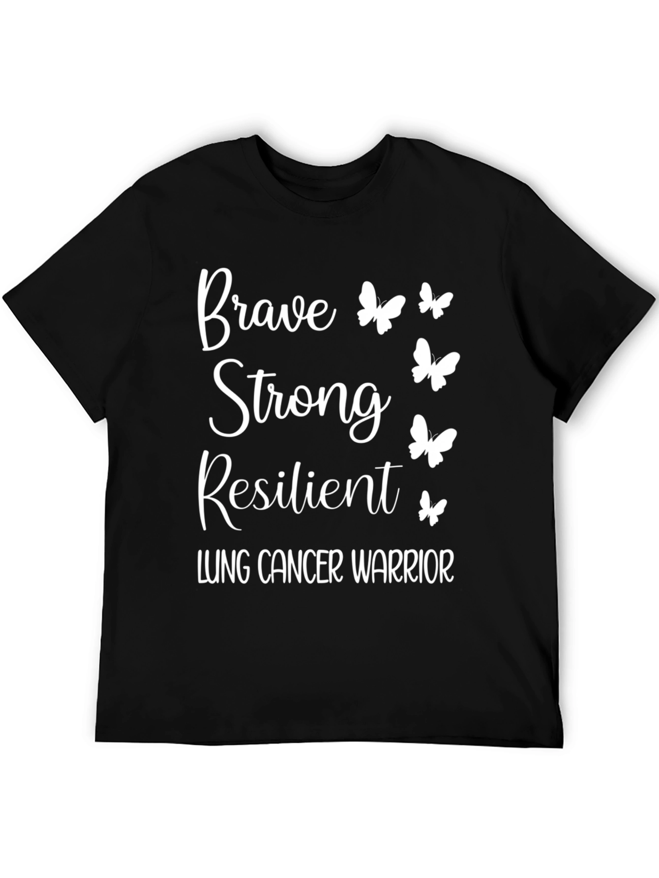 Brave Strong Resilient Lung Cancer Warrior T-Shirt