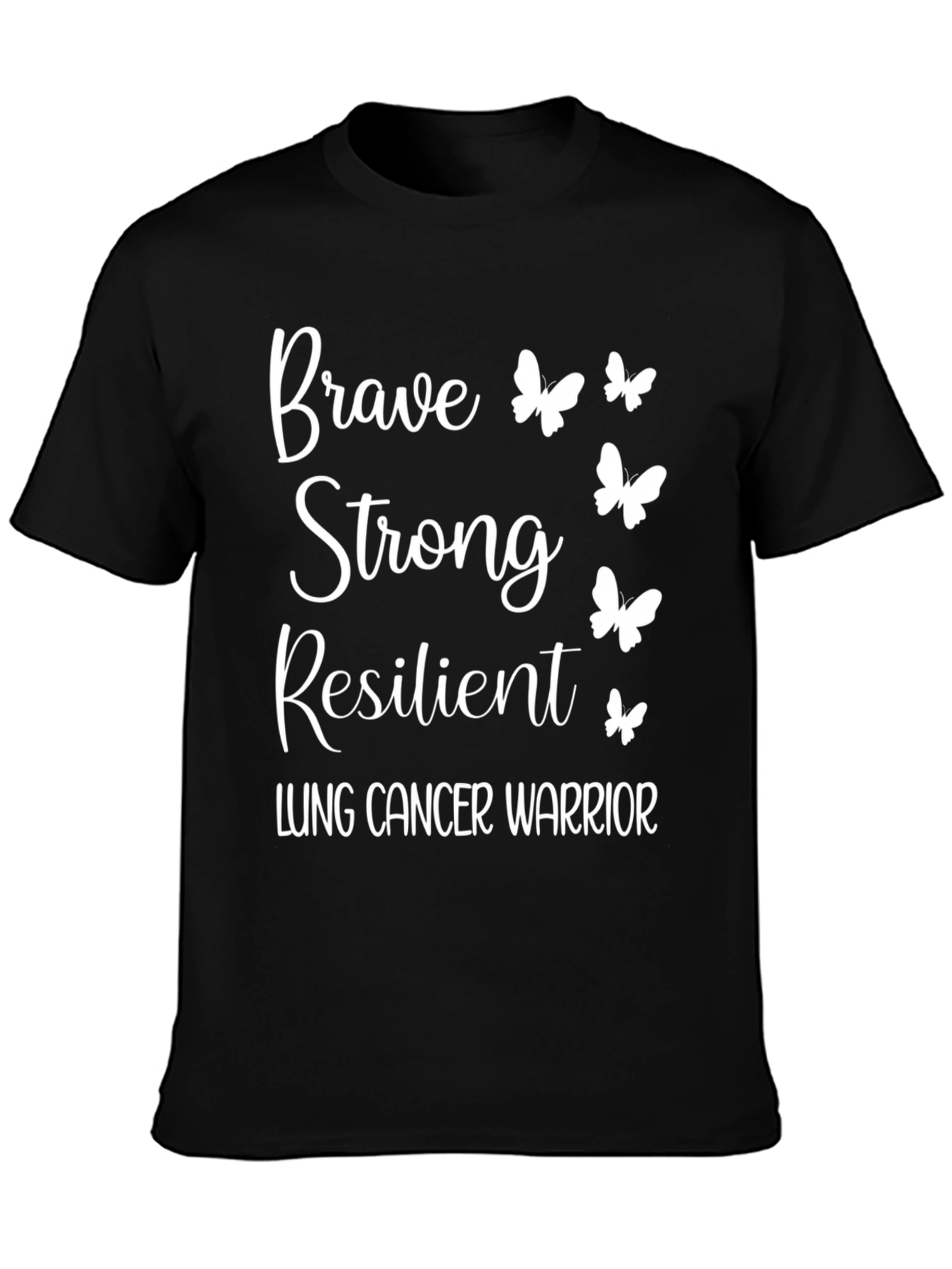 Brave Strong Resilient Lung Cancer Warrior T-Shirt