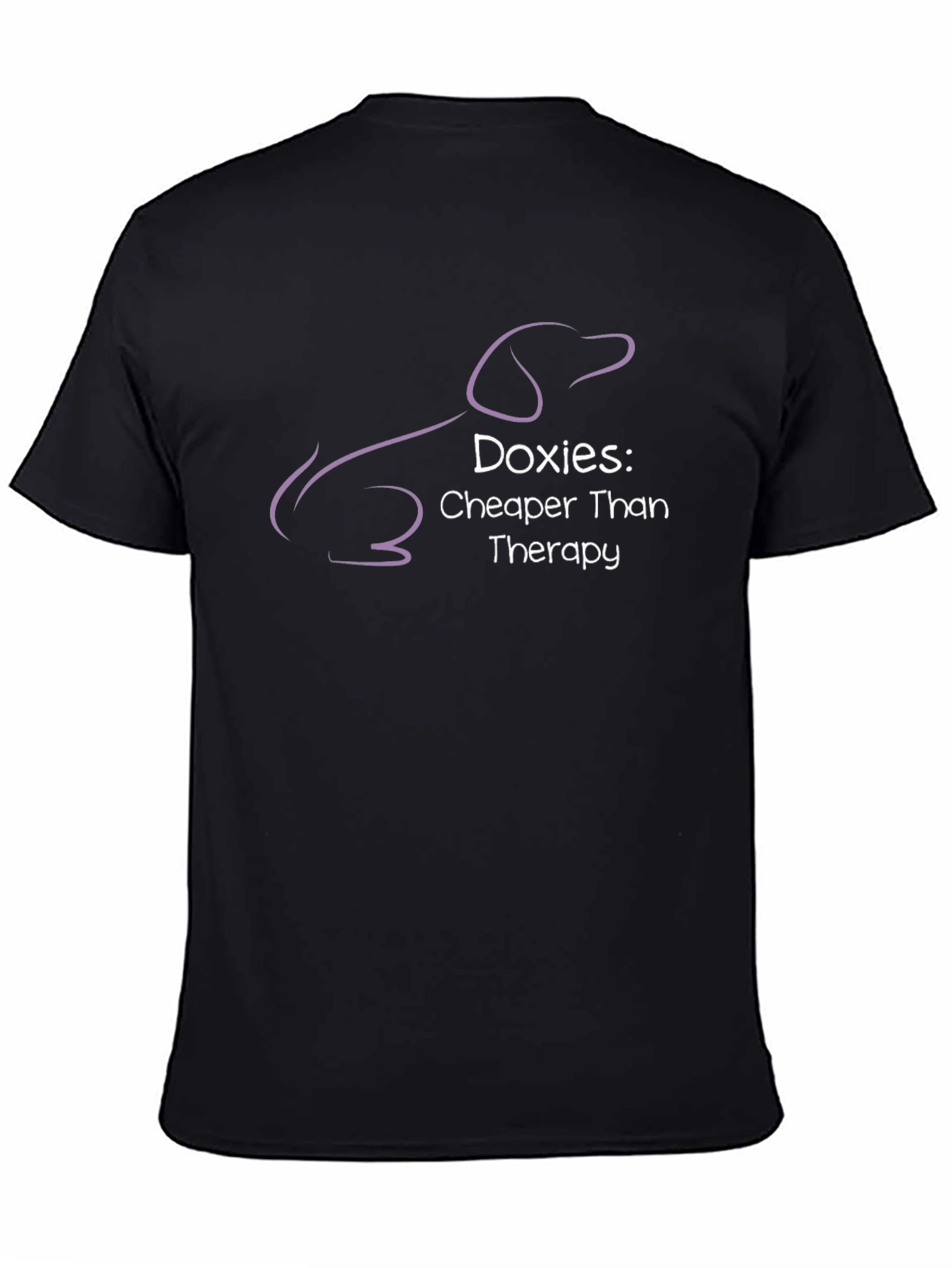 Doxies Cheaper Than Therapy Black T-Shirt