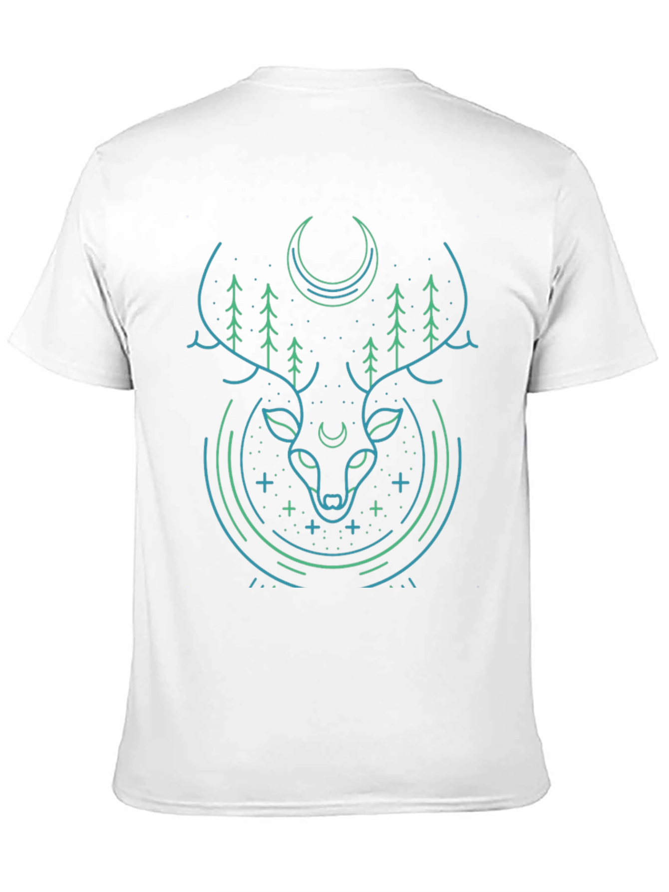 Mystic Deer Graphic Tee - Modern Black T-Shirt
