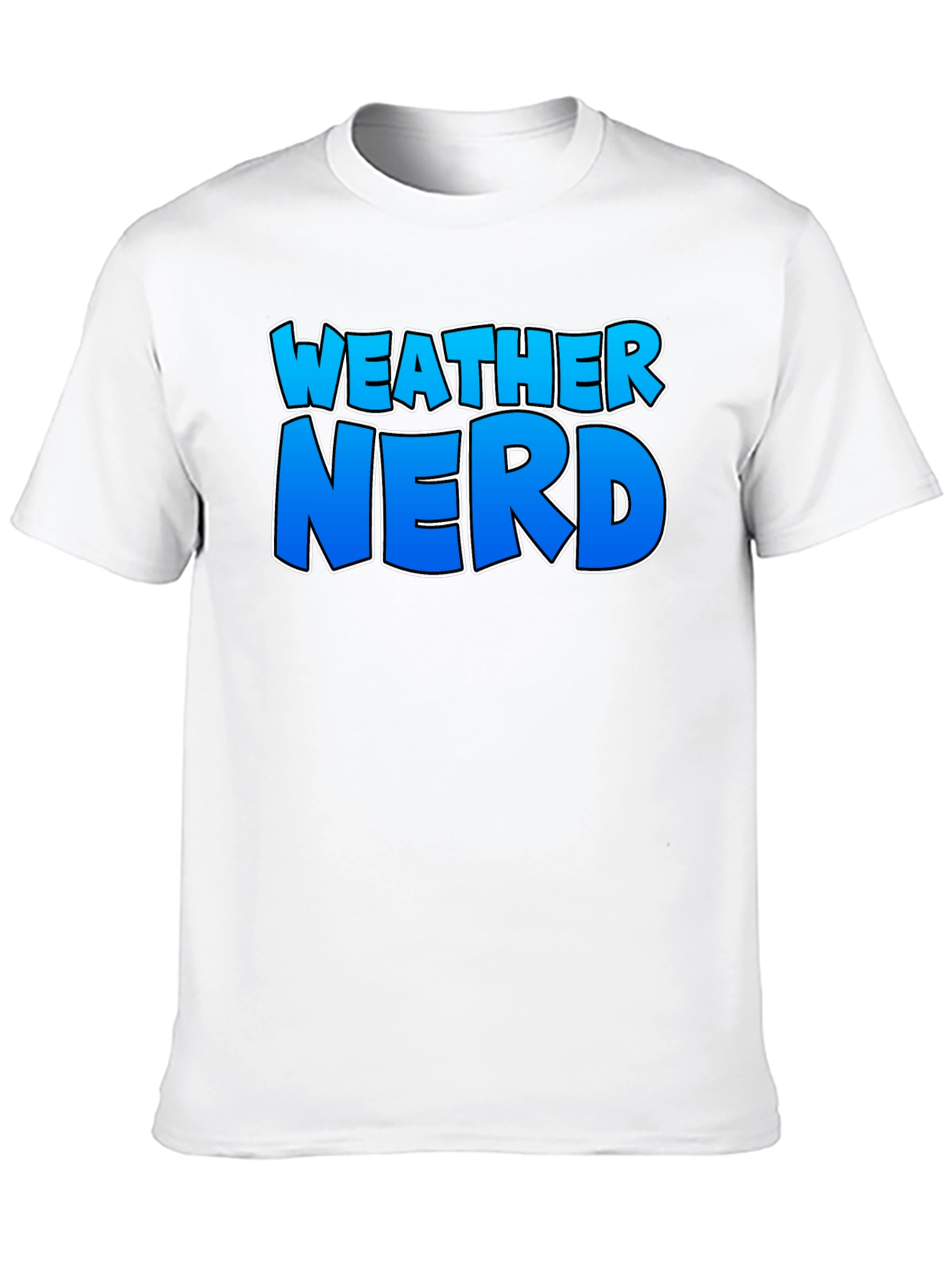 Weather Nerd Graphic Tee - Black Cotton Shirt
