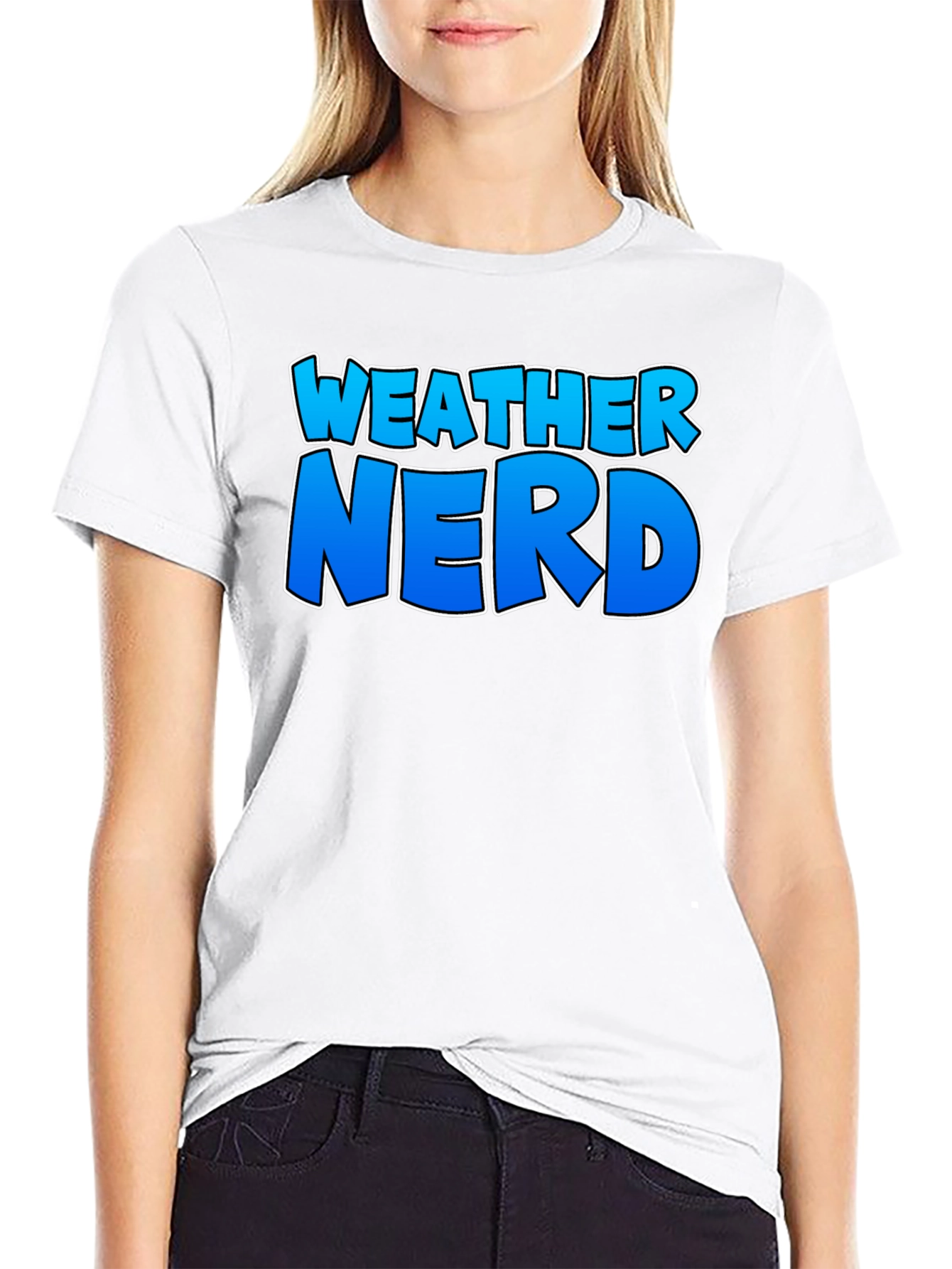 Weather Nerd Graphic Tee - Black Cotton Shirt