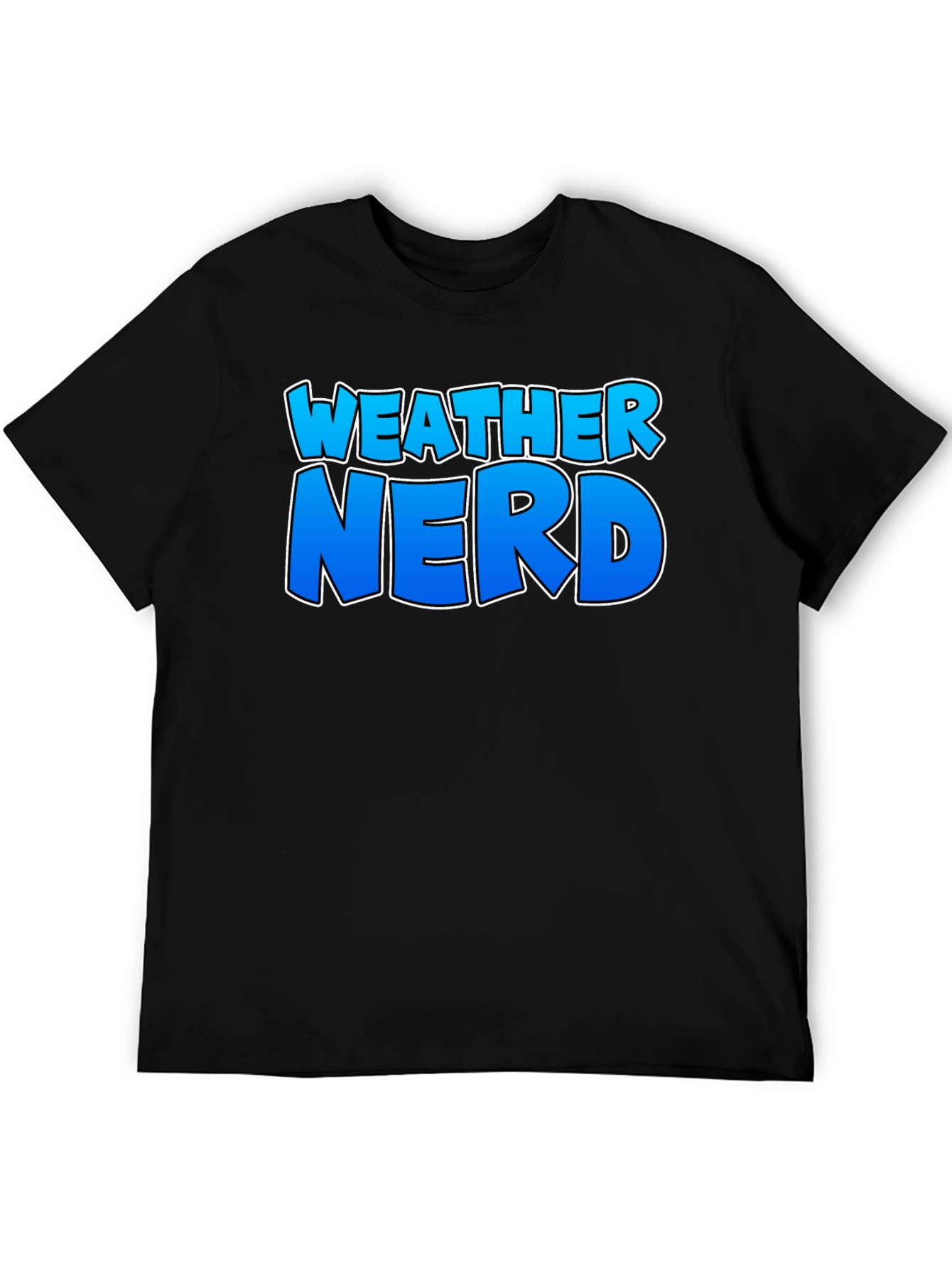 Weather Nerd Graphic Tee - Black Cotton Shirt
