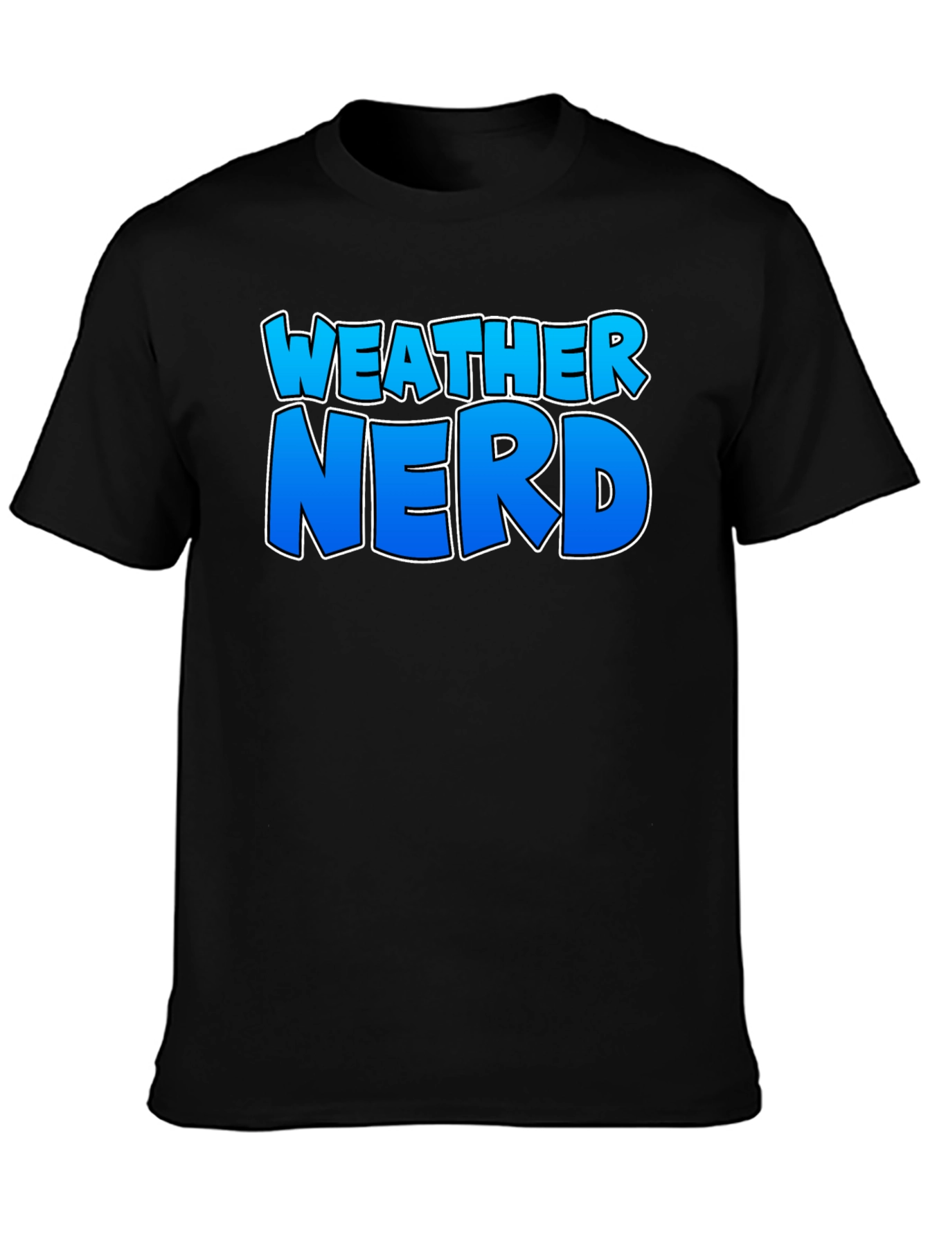 Weather Nerd Graphic Tee - Black Cotton Shirt