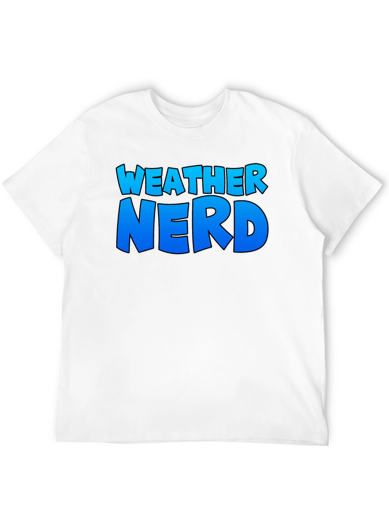 Weather Nerd Graphic Tee - Black Cotton Shirt