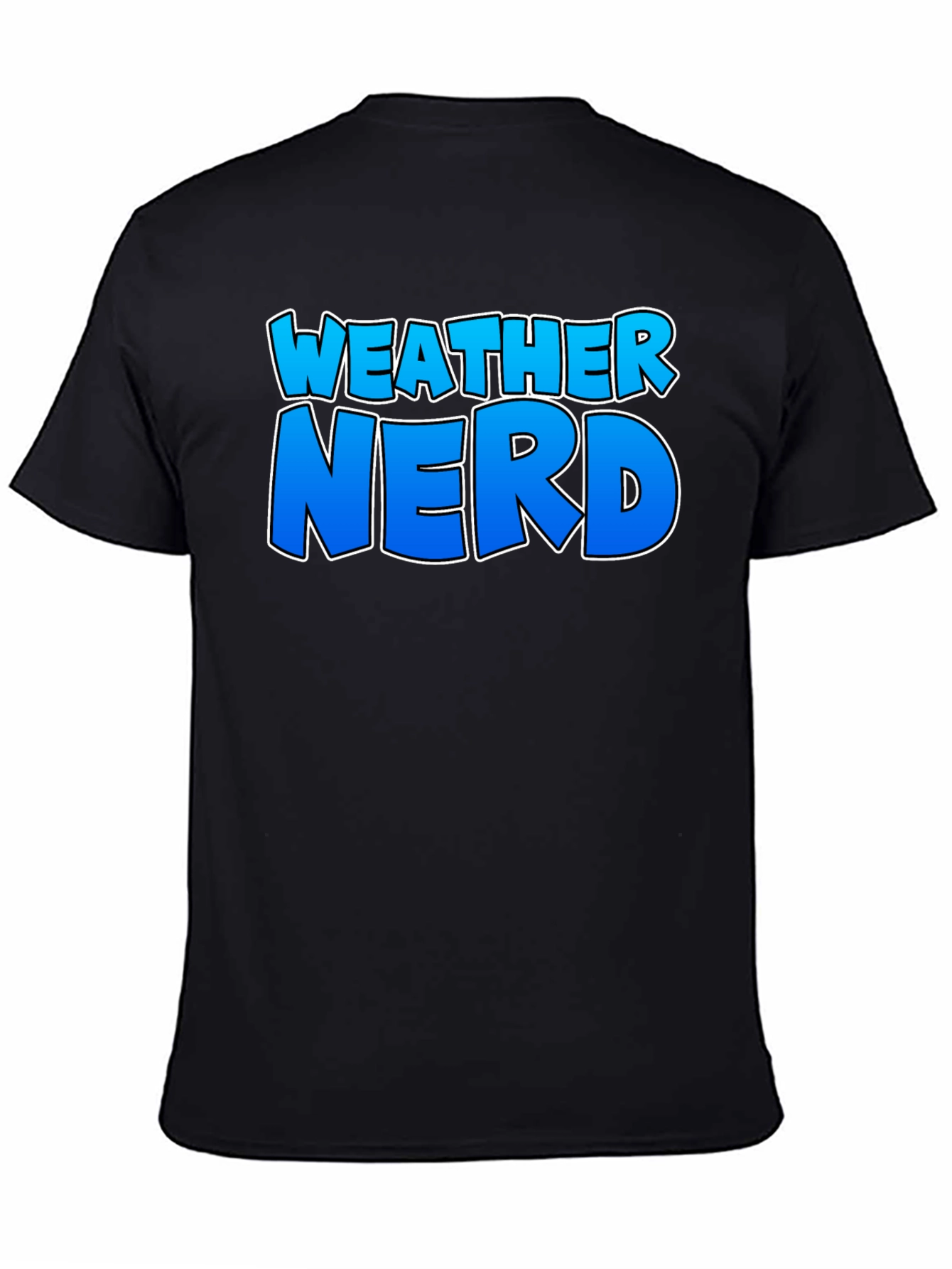 Weather Nerd Graphic Tee - Black Cotton Shirt