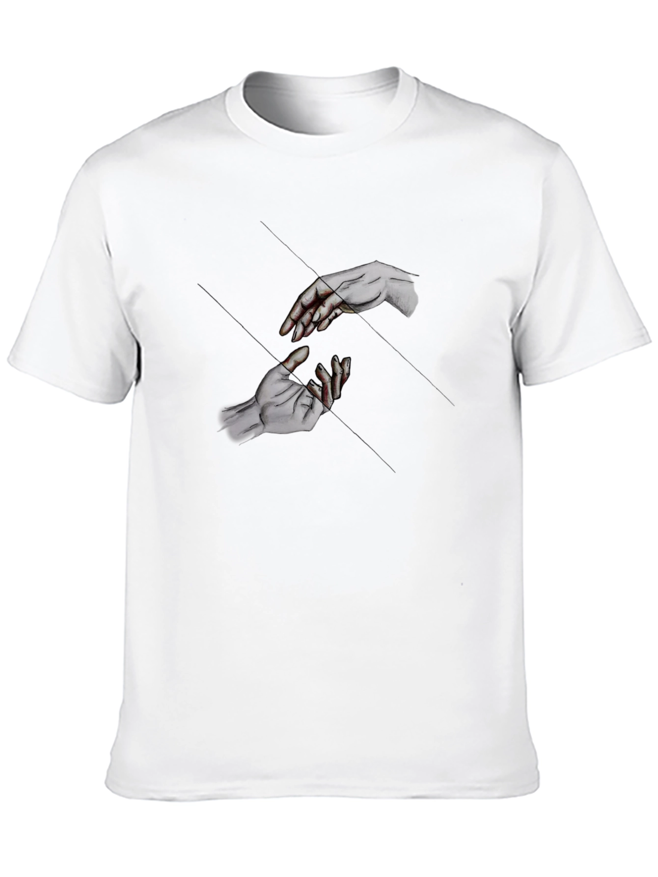 Reaching Hands Graphic Black T-Shirt