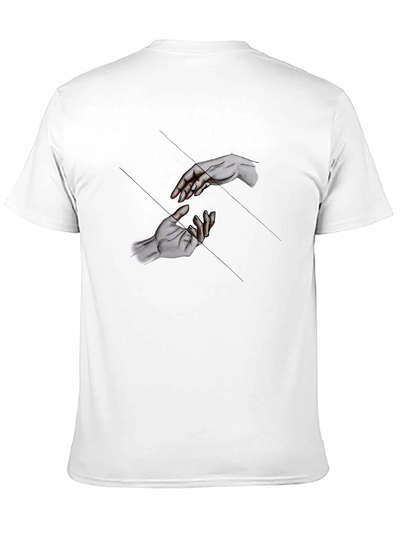 Reaching Hands Graphic Black T-Shirt