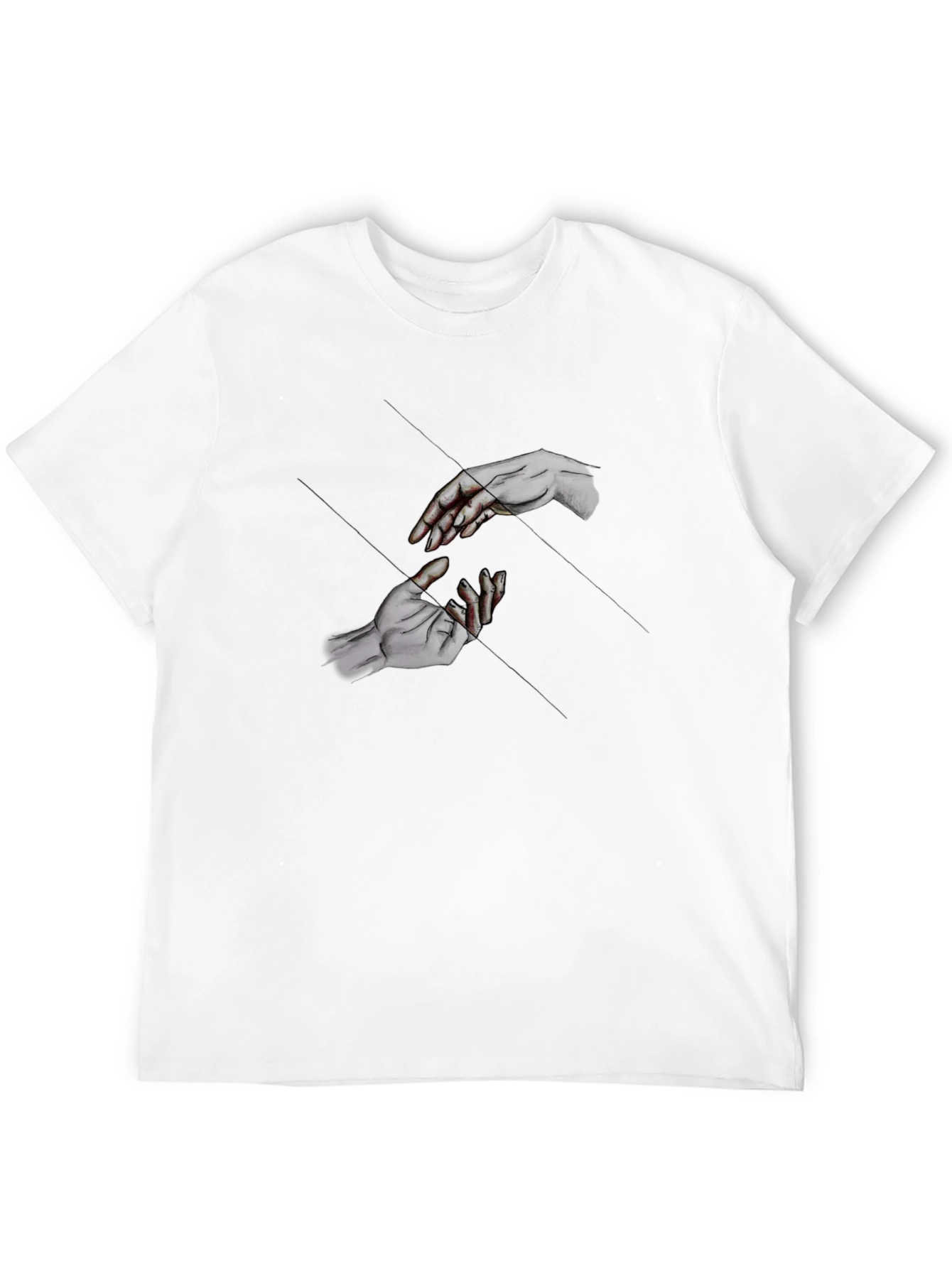 Reaching Hands Graphic Black T-Shirt