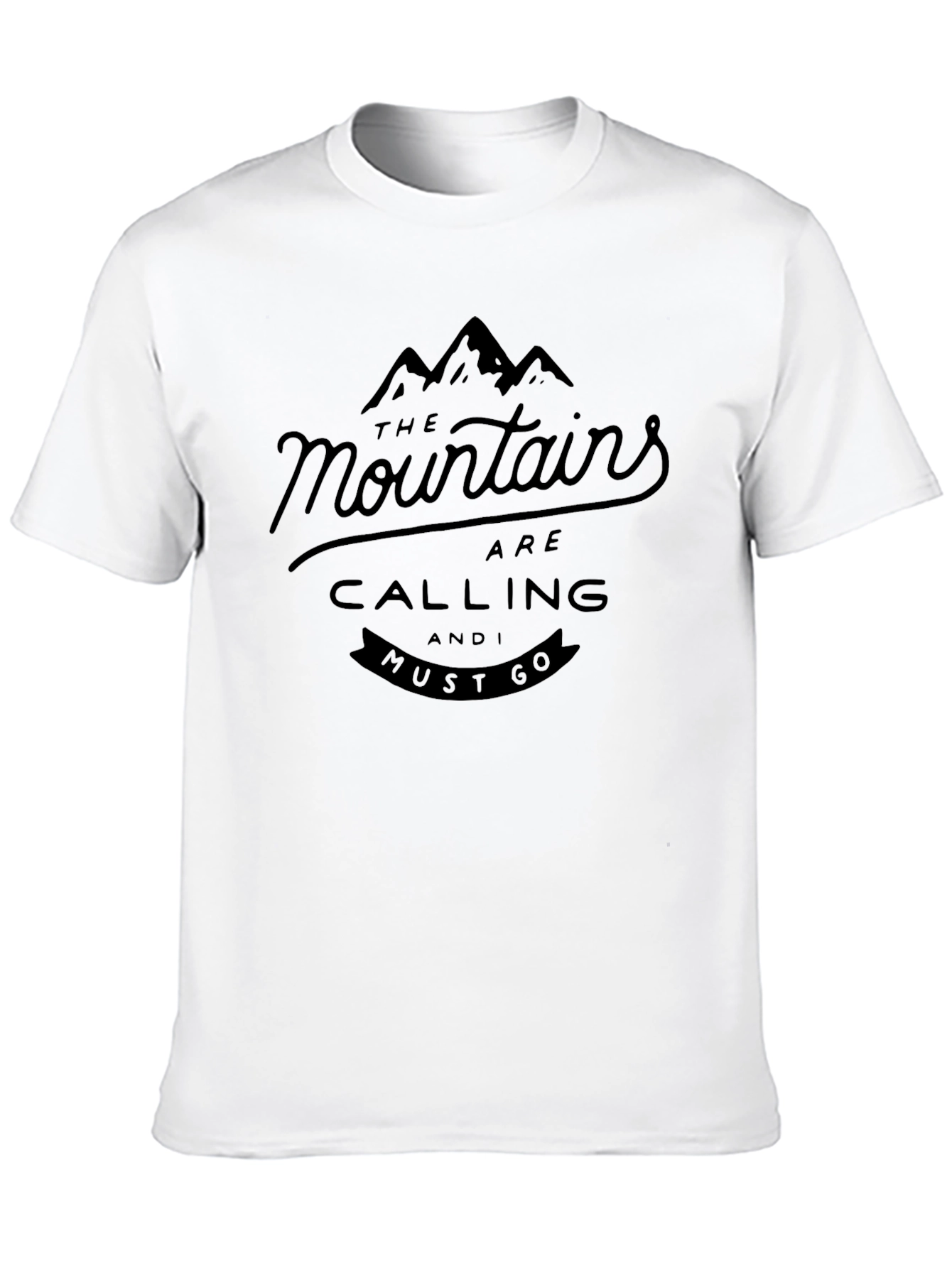 Mountains are Calling Black Graphic Tee