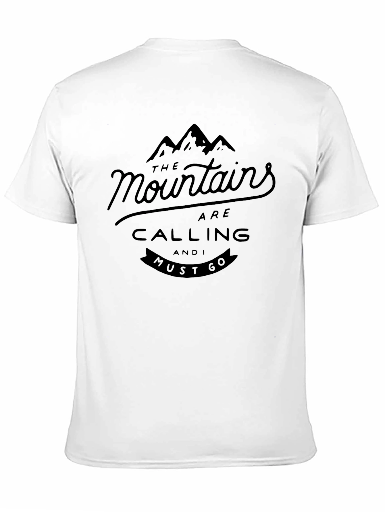 Mountains are Calling Black Graphic Tee