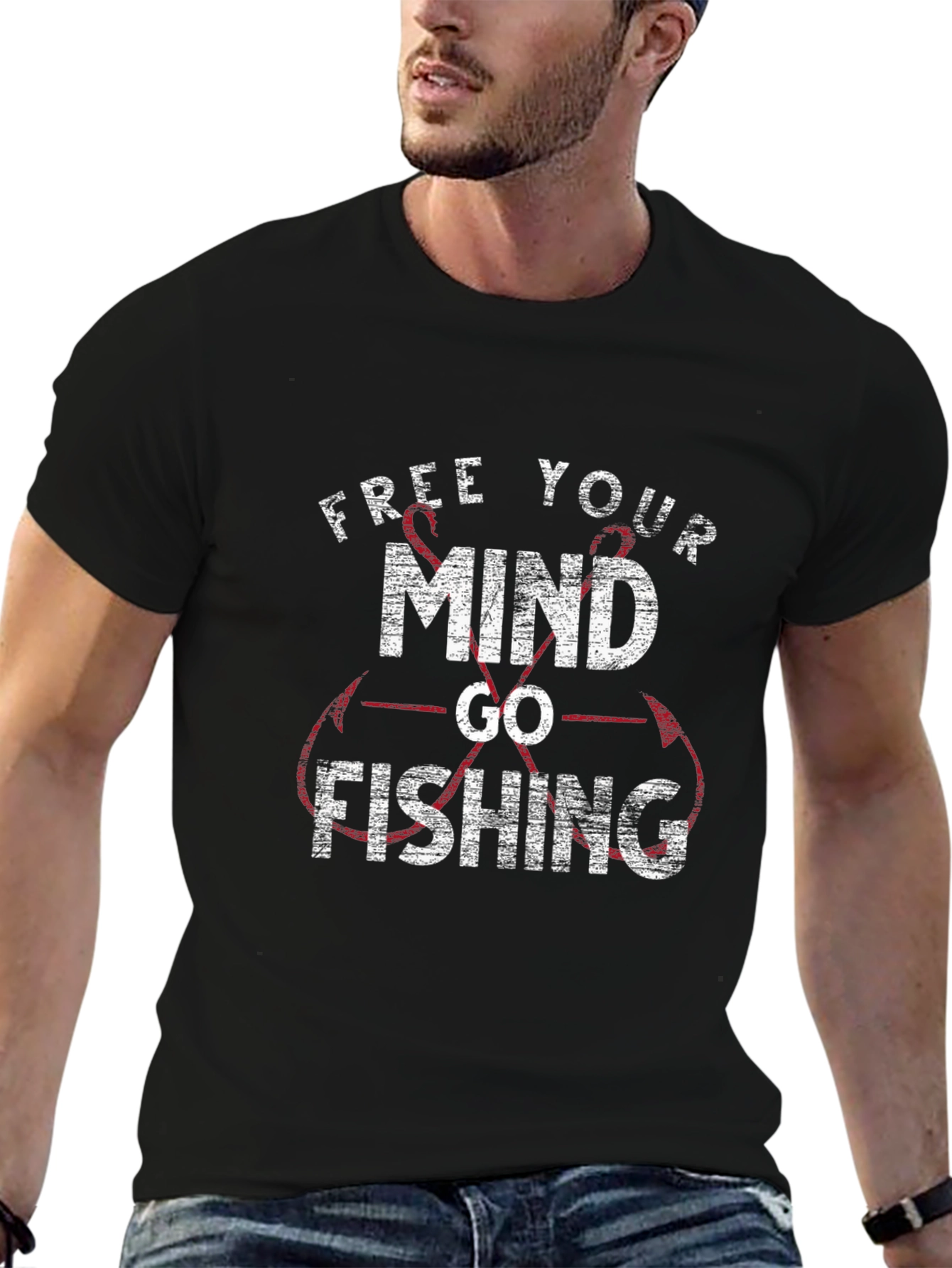 Free Your Mind Go Fishing Graphic Tee
