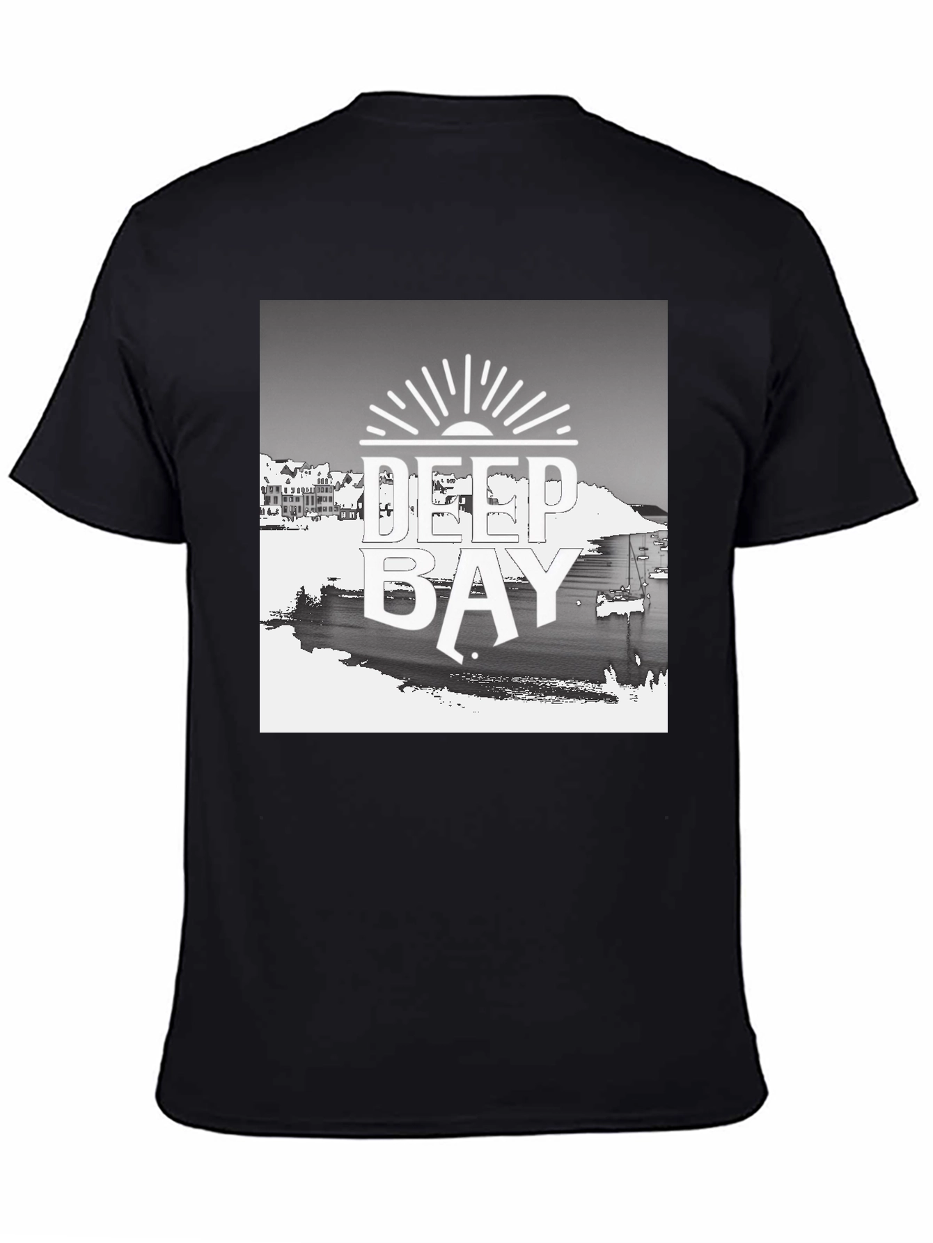 Deep Bay Graphic Tee - Stylish Black T-Shirt