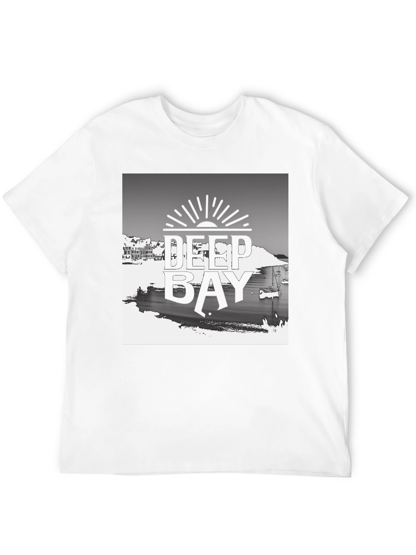 Deep Bay Graphic Tee - Stylish Black T-Shirt