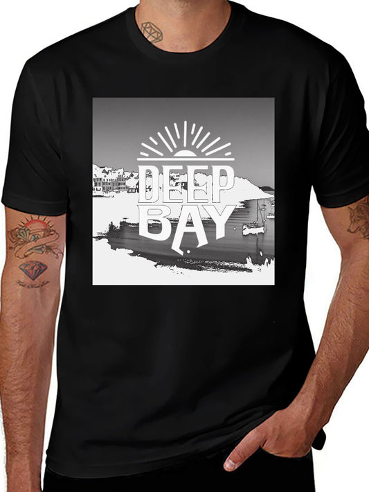 Deep Bay Graphic Tee - Stylish Black T-Shirt