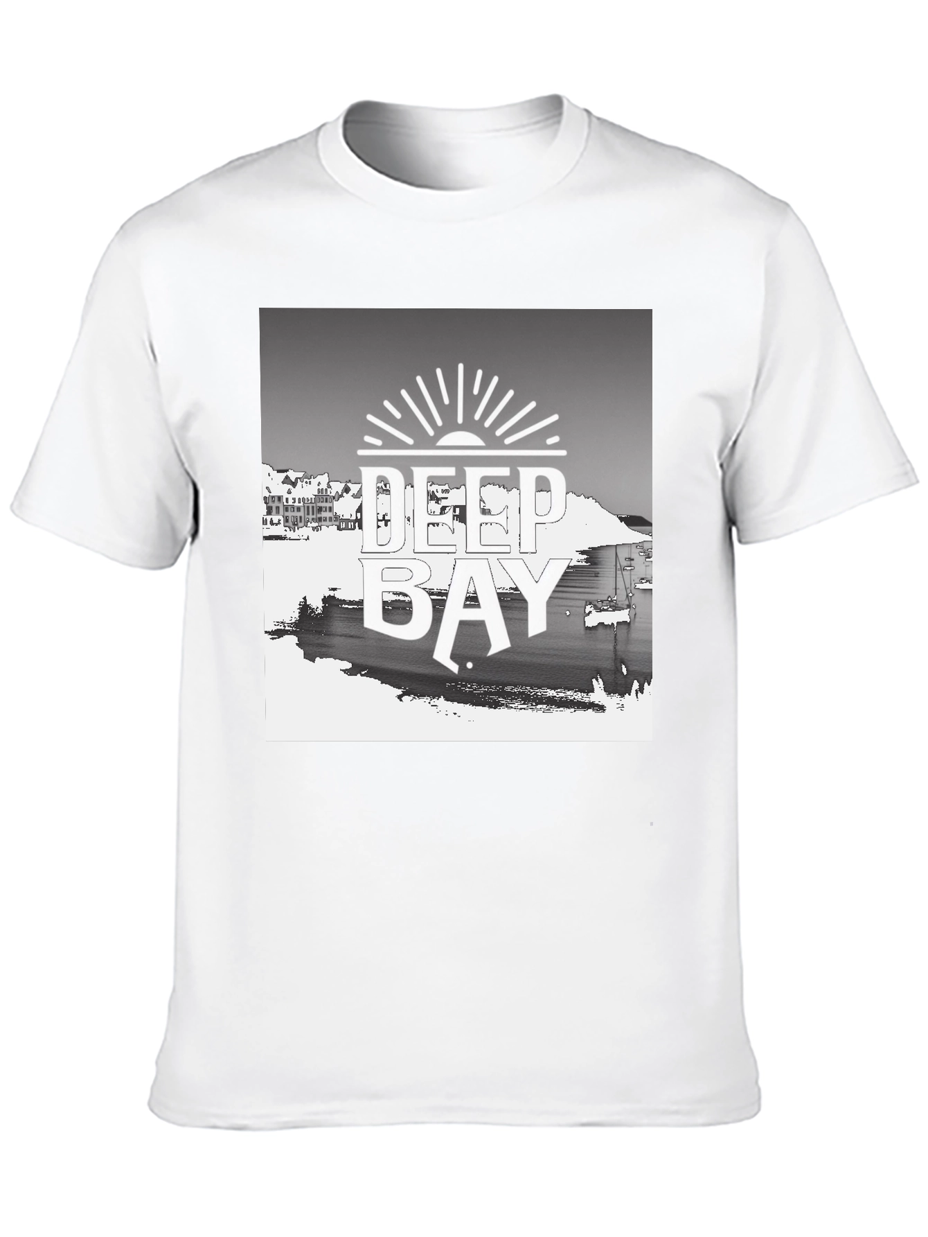Deep Bay Graphic Tee - Stylish Black T-Shirt