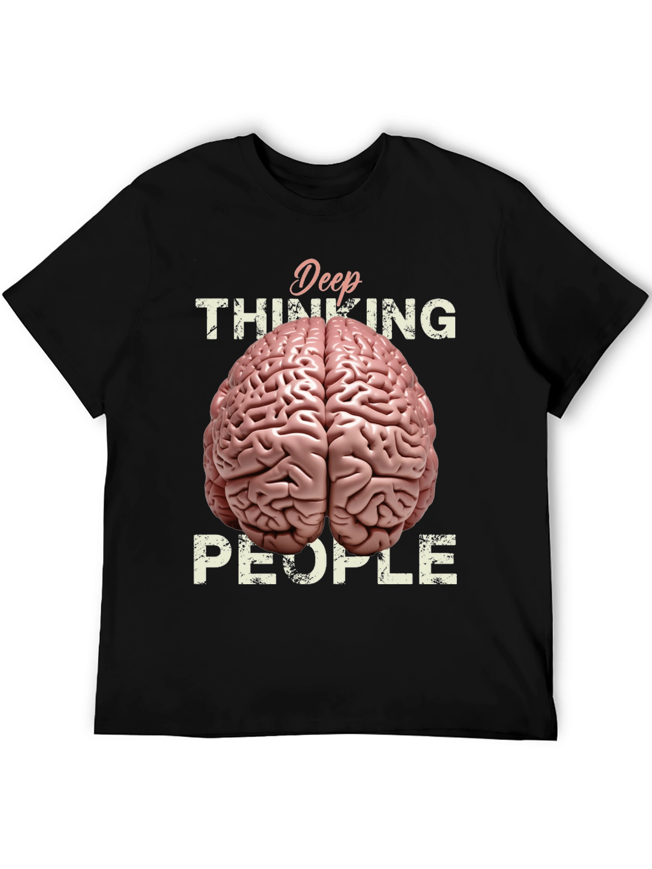 Deep Thinking Brain Graphic T-Shirt
