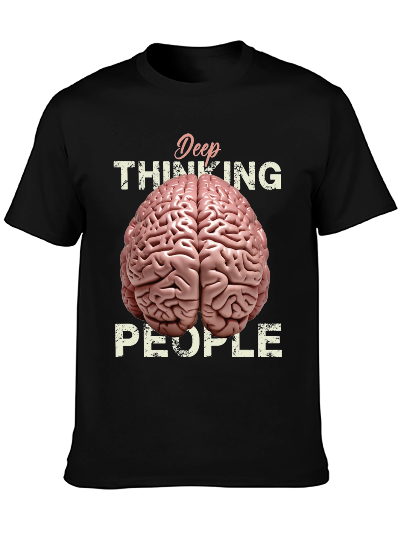 Deep Thinking Brain Graphic T-Shirt