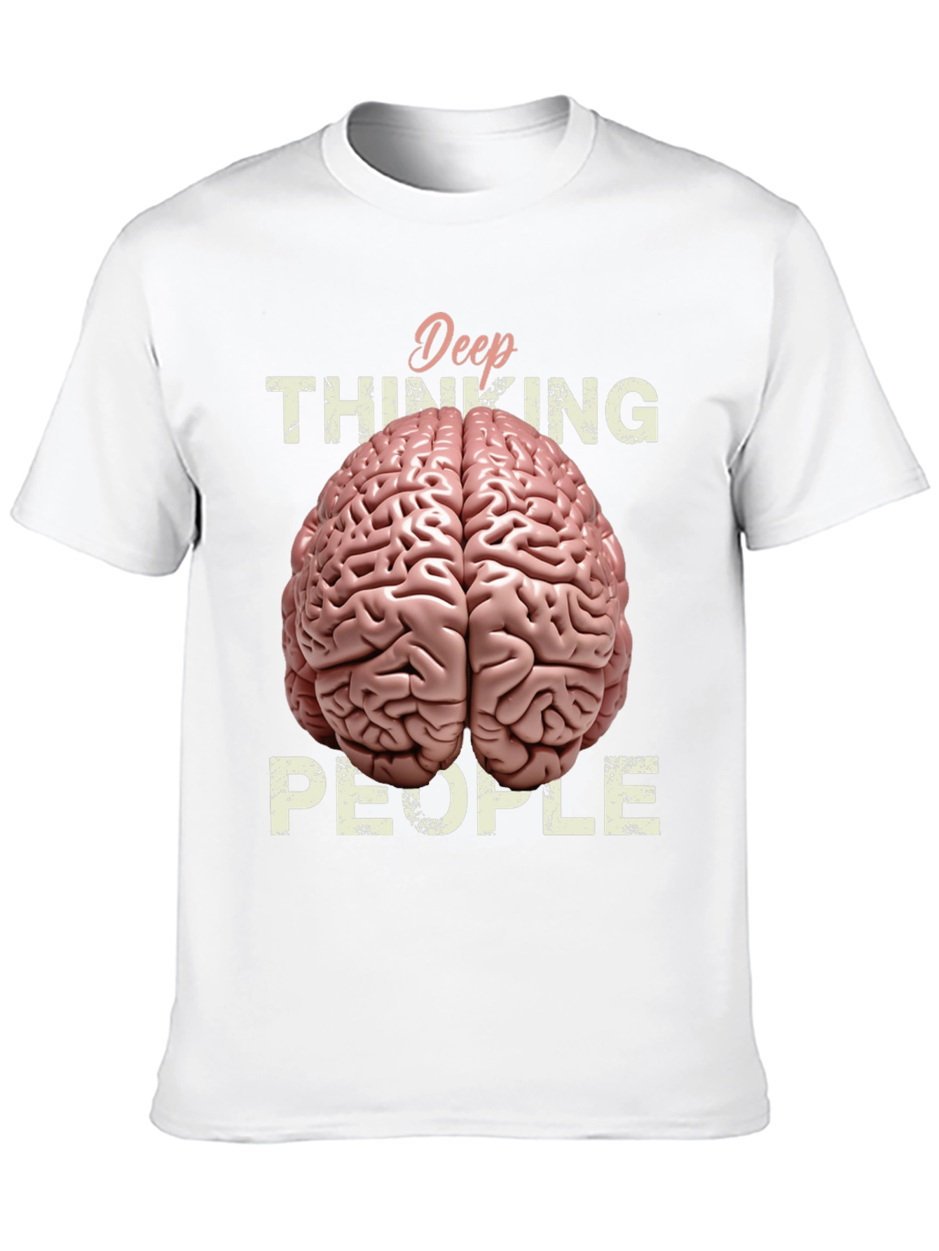 Deep Thinking Brain Graphic T-Shirt