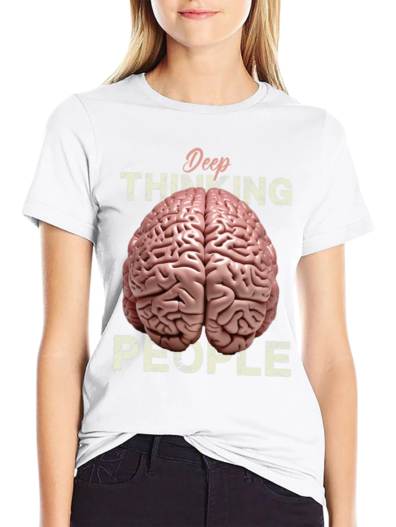 Deep Thinking Brain Graphic T-Shirt