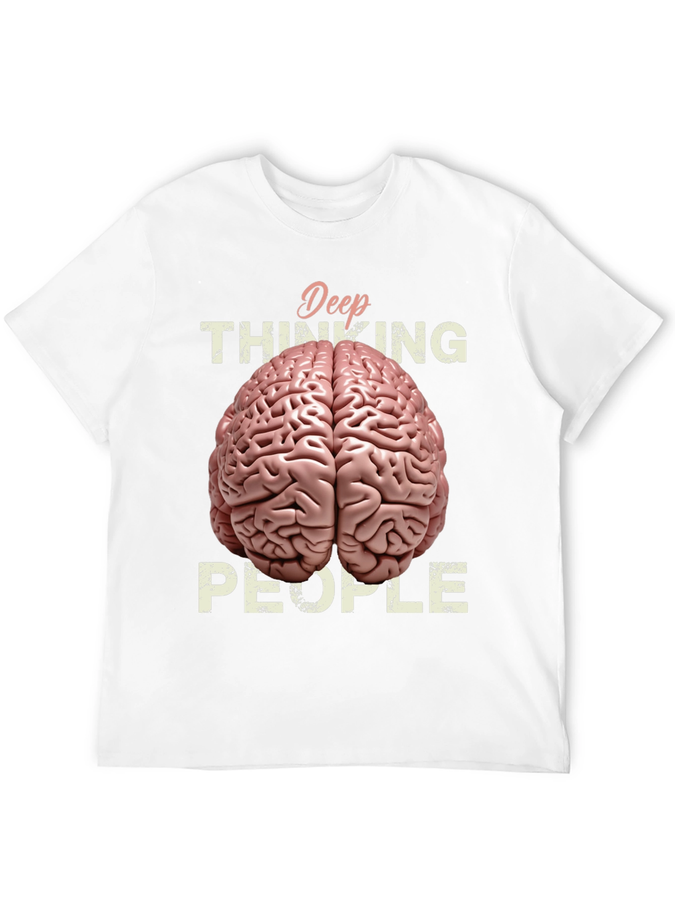 Deep Thinking Brain Graphic T-Shirt