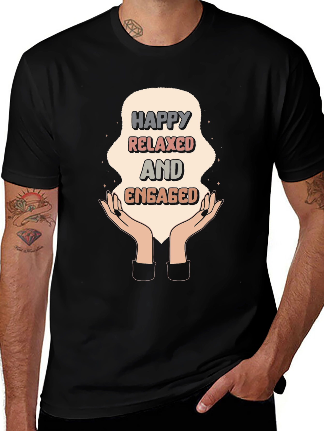 Happy Relaxed Engaged Graphic Tee - Unisex