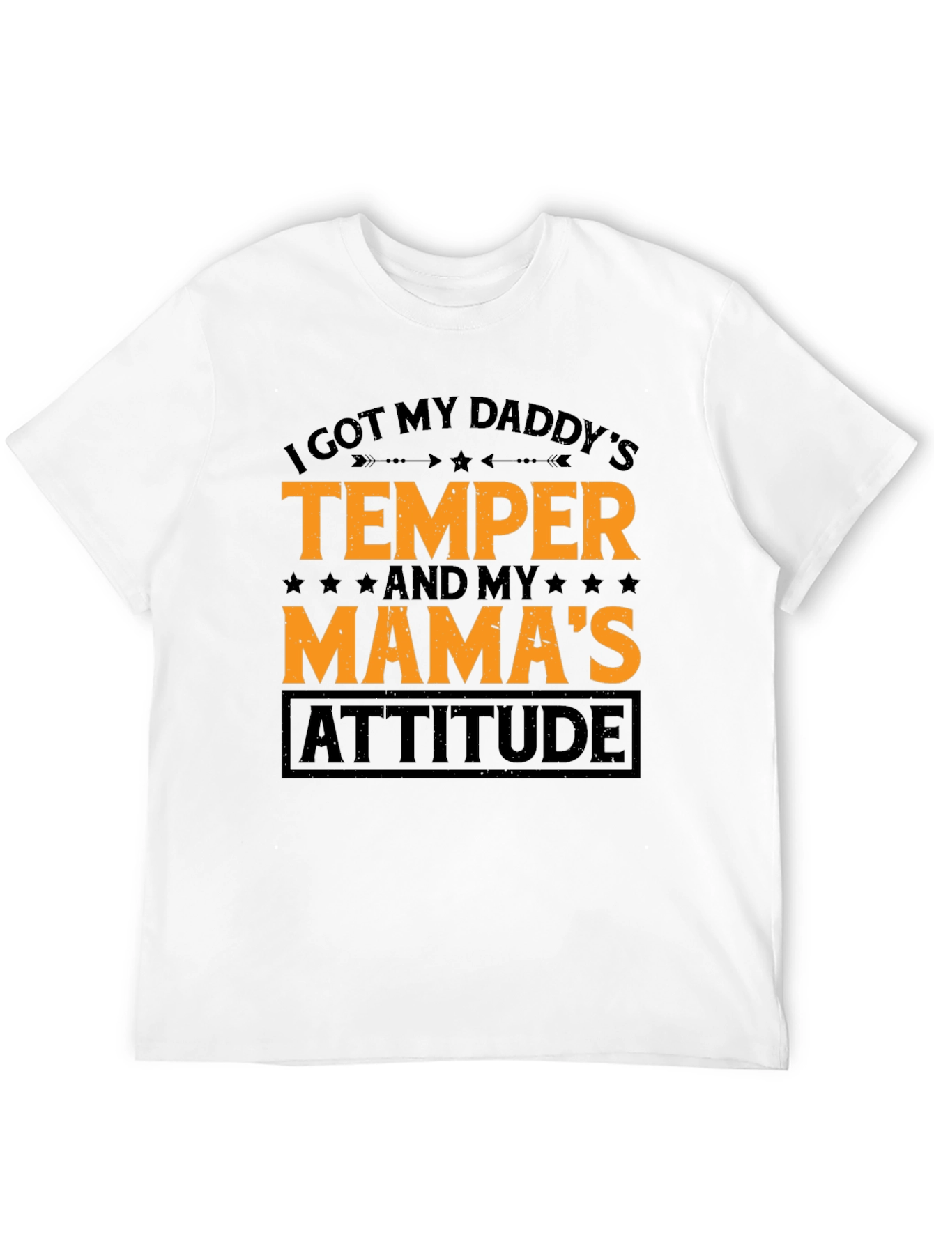 I Got My Daddys Temper Black Graphic T-Shirt