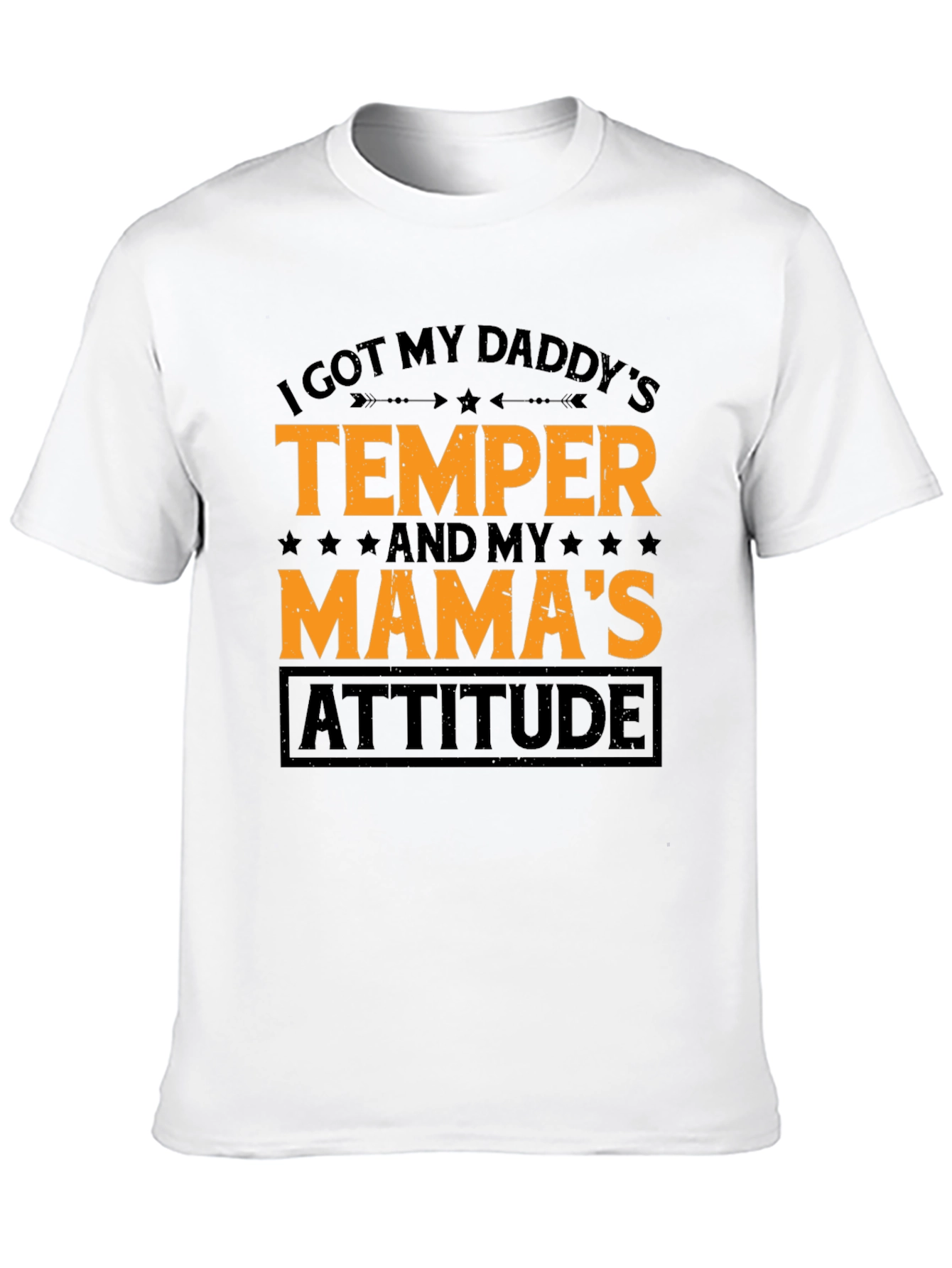 I Got My Daddys Temper Black Graphic T-Shirt