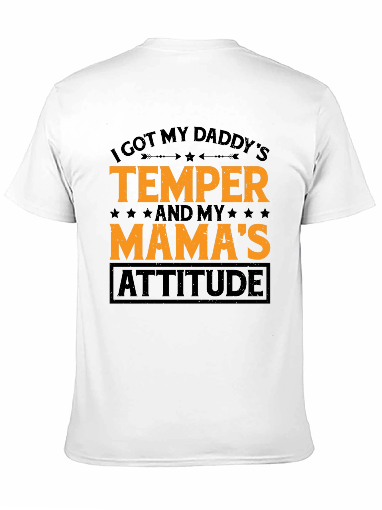 I Got My Daddys Temper Black Graphic T-Shirt
