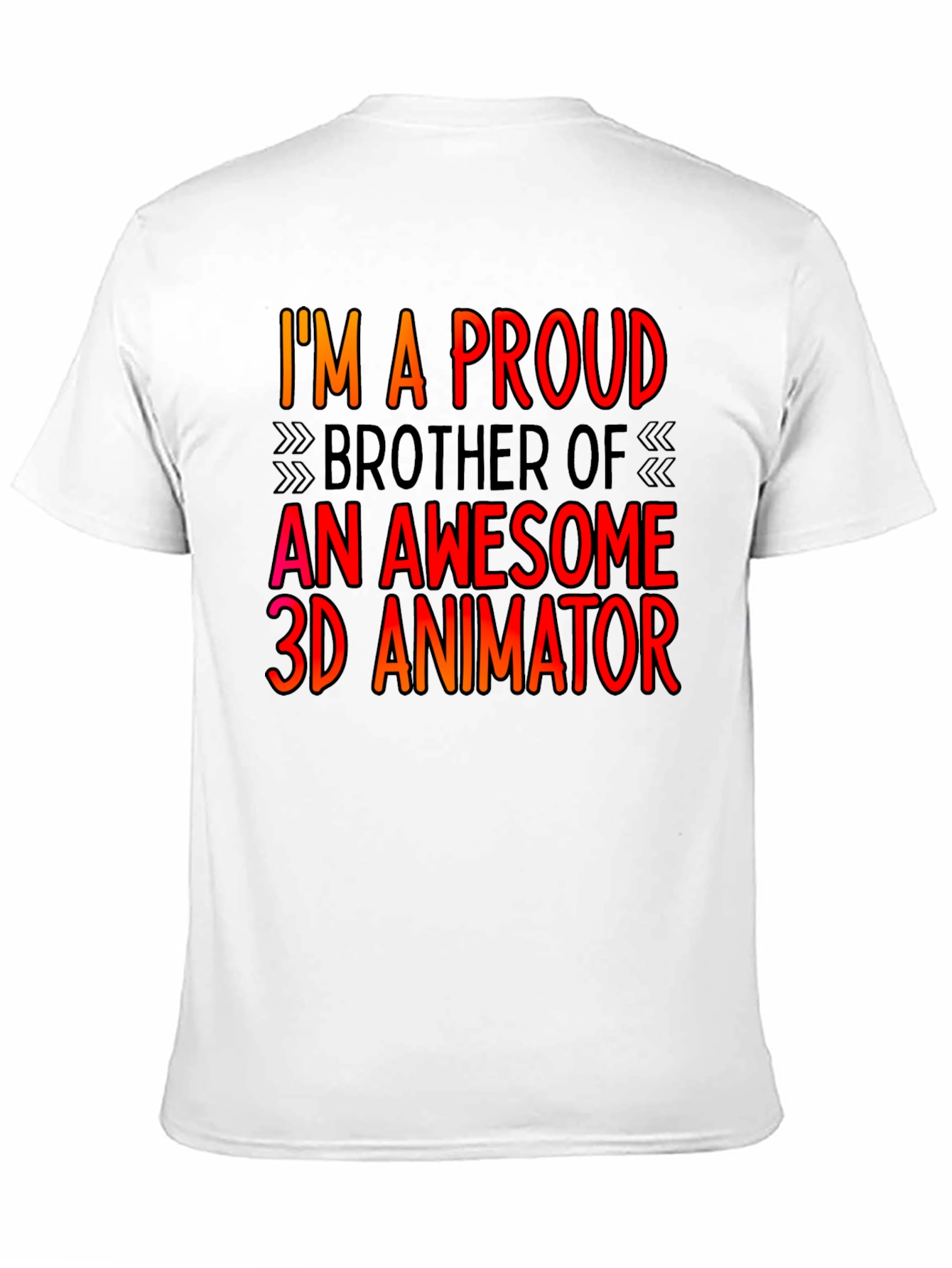 Proud Brother of 3D Animator Black T-Shirt