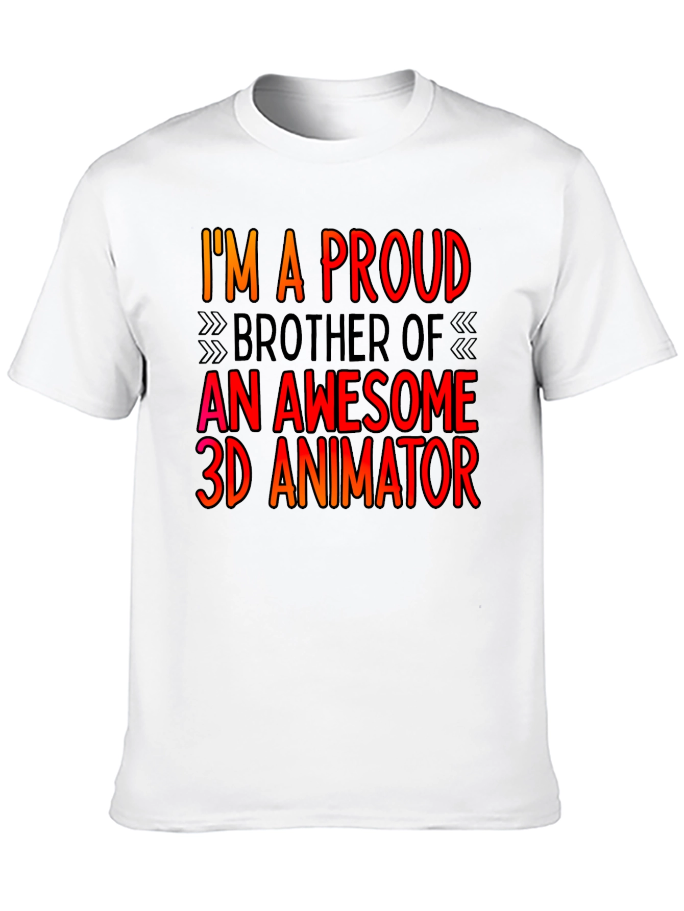 Proud Brother of 3D Animator Black T-Shirt