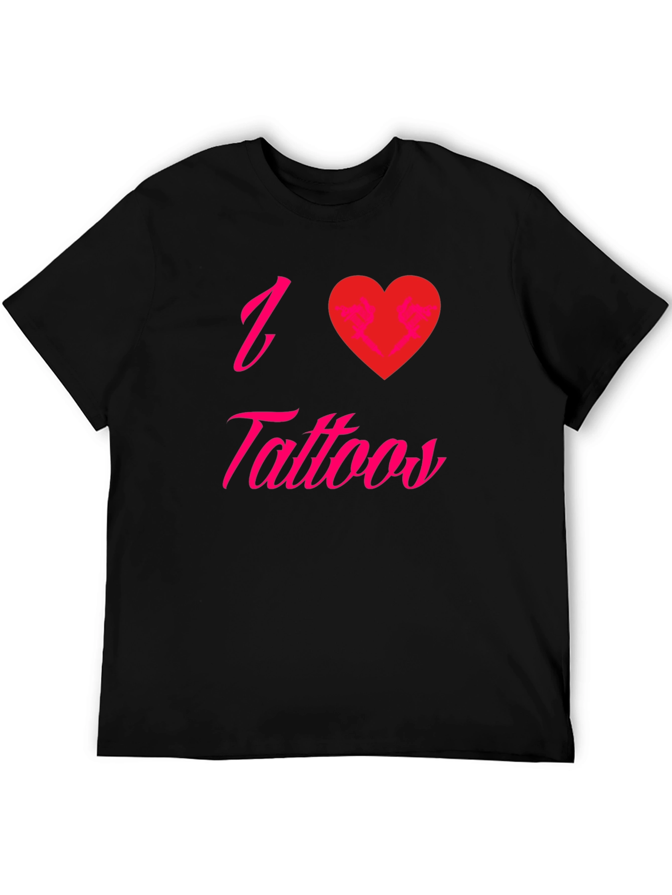 I Love Tattoos Graphic Tee - Black